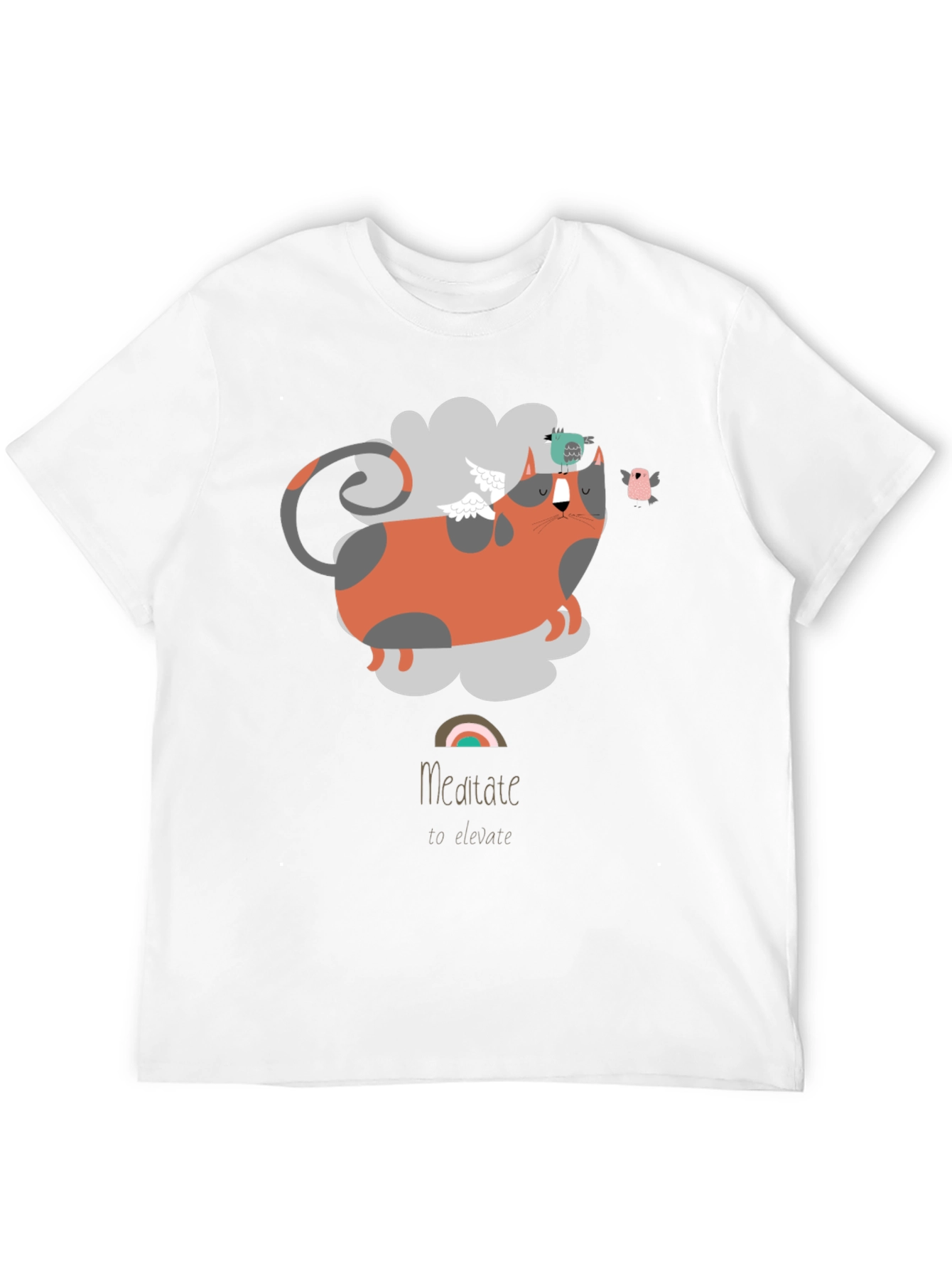 Meditate To Elevate Cat T-Shirt