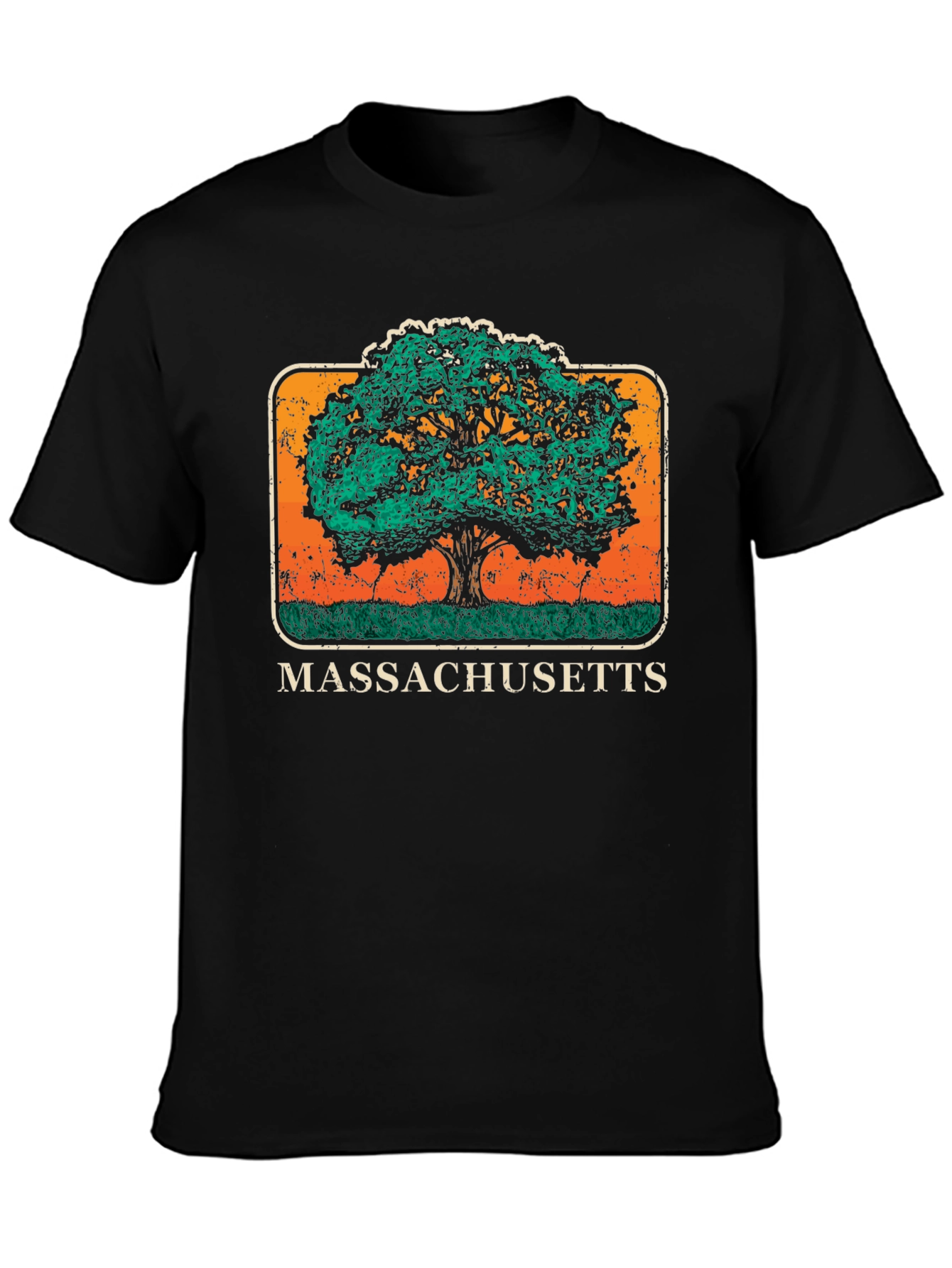 Massachusetts Tree Graphic T-Shirt