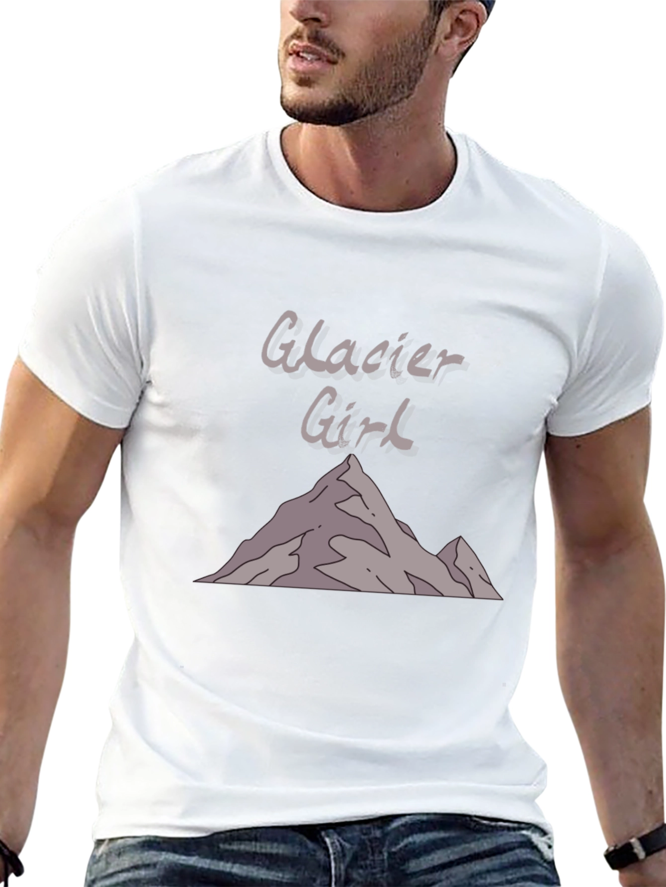 Glacier Girl Graphic T-Shirt - Black Cotton Tee