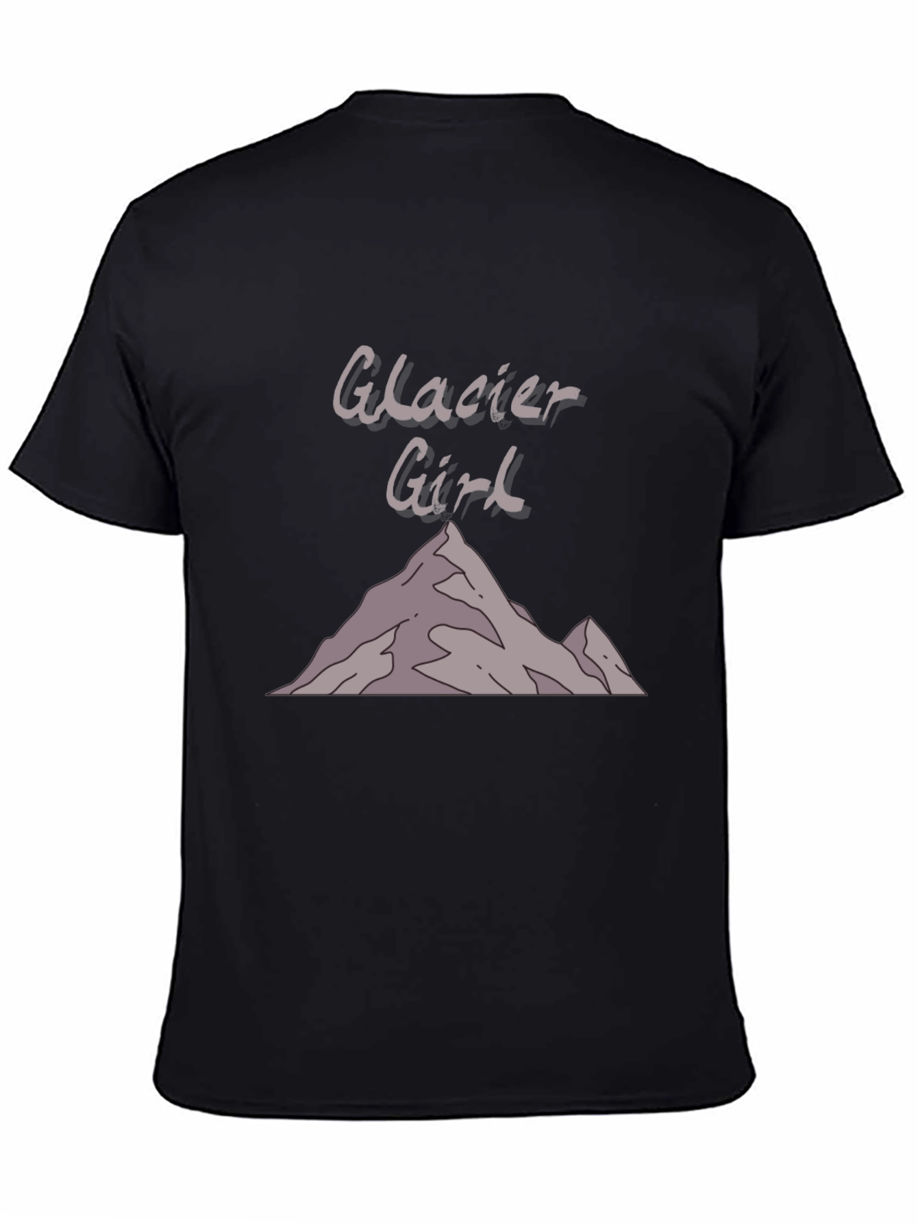 Glacier Girl Graphic T-Shirt - Black Cotton Tee