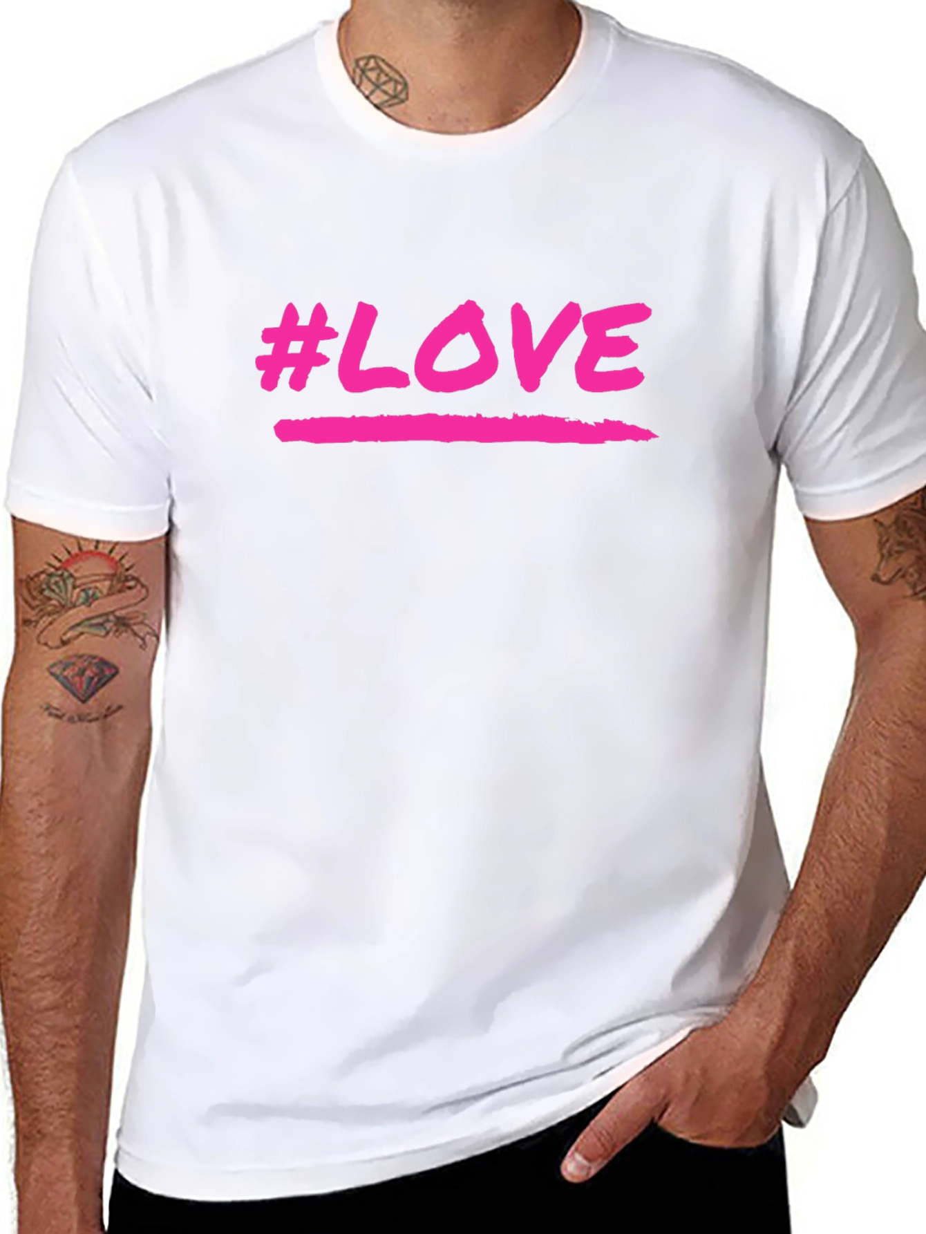 #LOVE Graphic Print Crew Neck T-Shirt