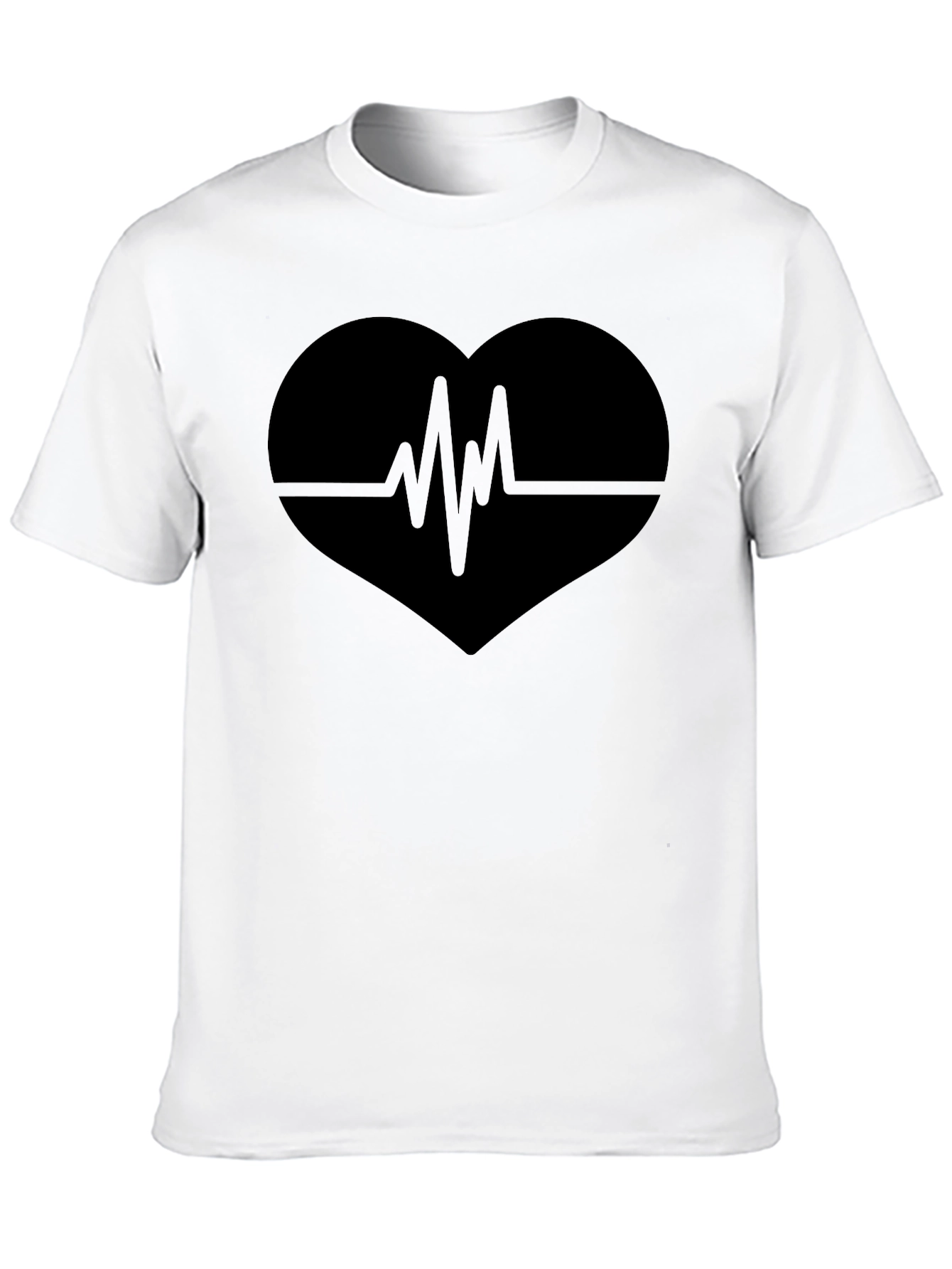Heartbeat Heart T-Shirt - Black