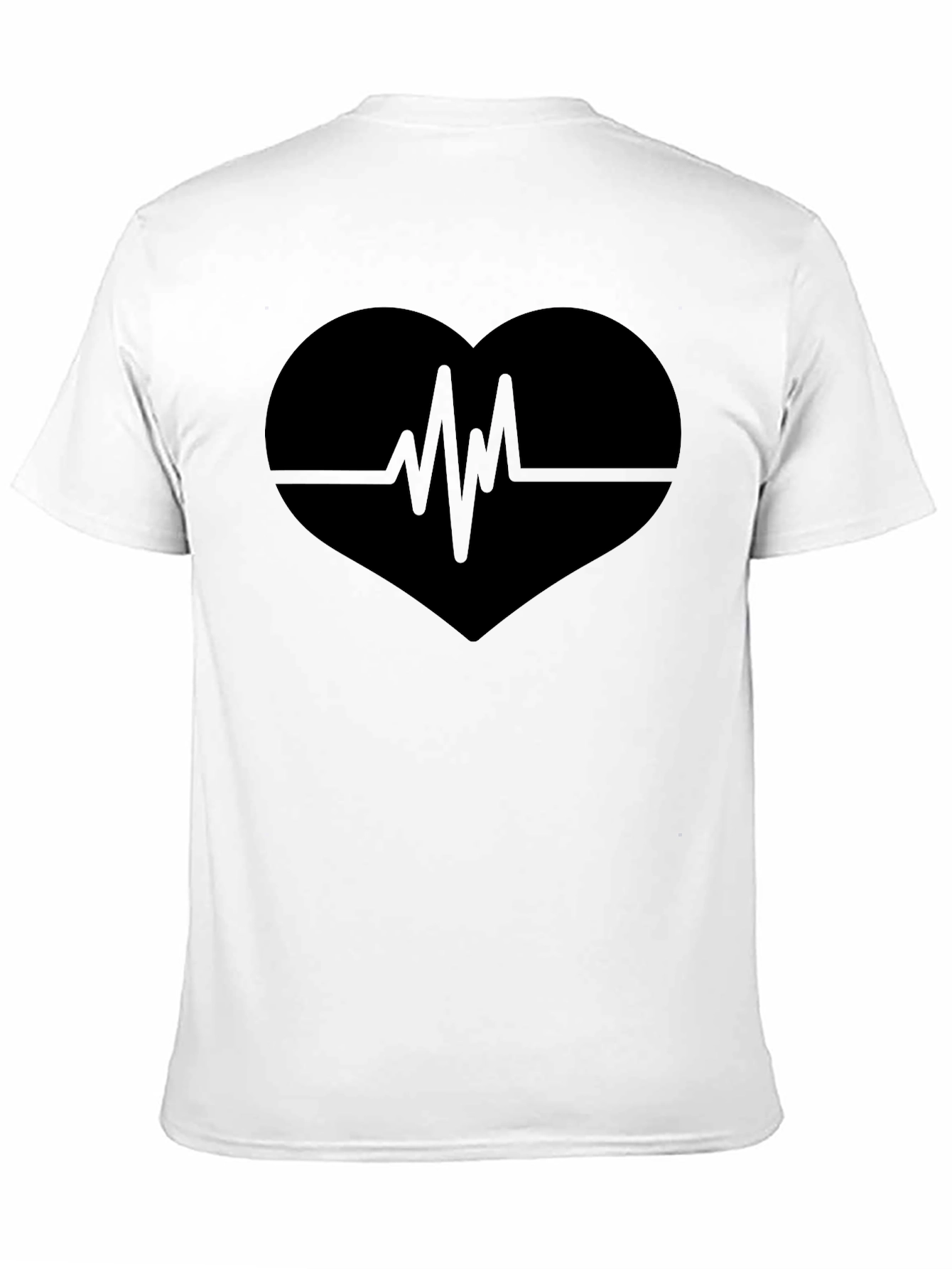Heartbeat Heart T-Shirt - Black