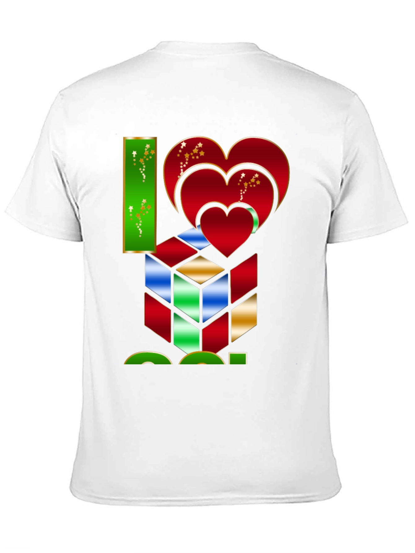 I Heart Cube Graphic Tee - Puzzle Lovers Shirt