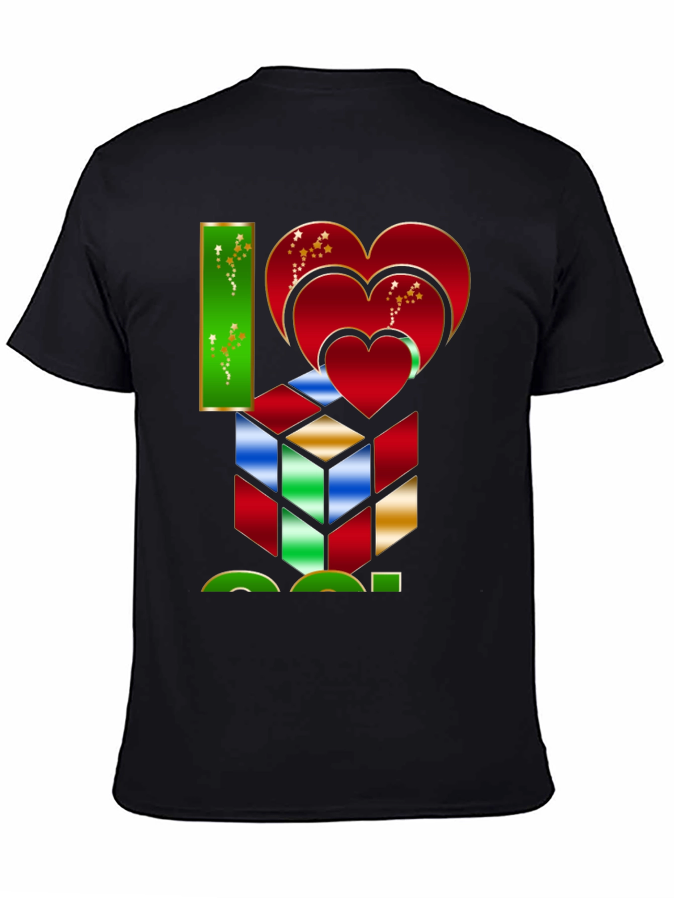 I Heart Cube Graphic Tee - Puzzle Lovers Shirt