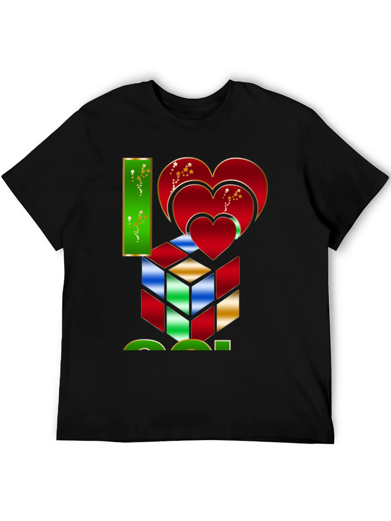 I Heart Cube Graphic Tee - Puzzle Lovers Shirt