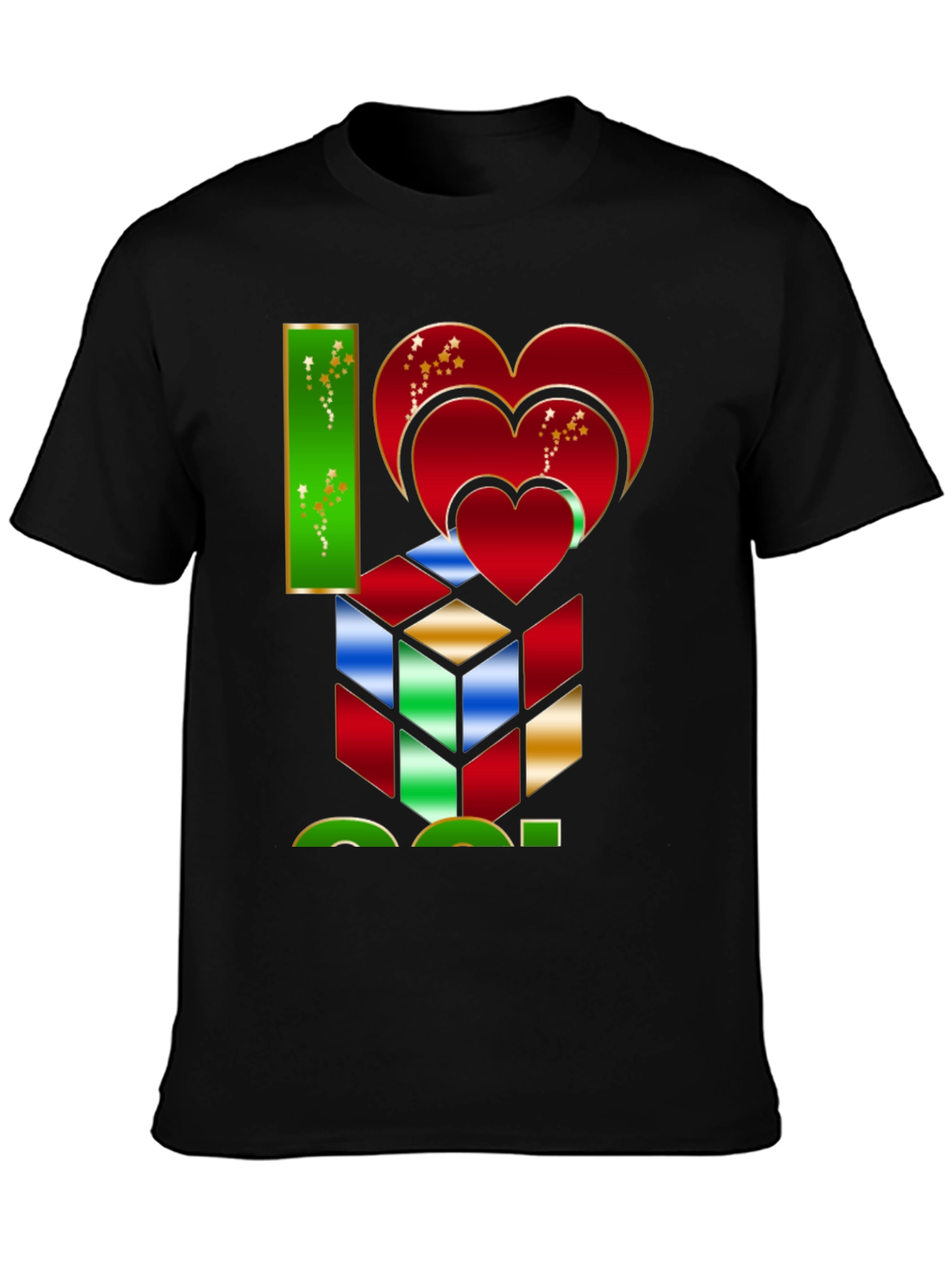 I Heart Cube Graphic Tee - Puzzle Lovers Shirt