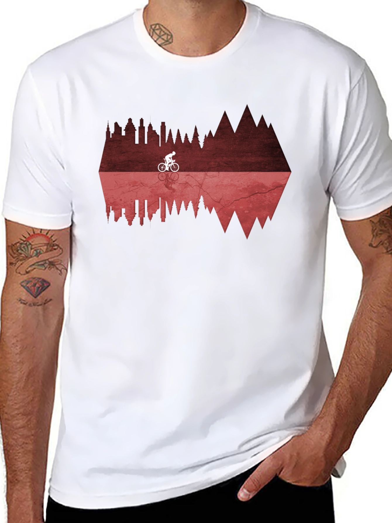 Bikers Reflection Graphic Tee - Black