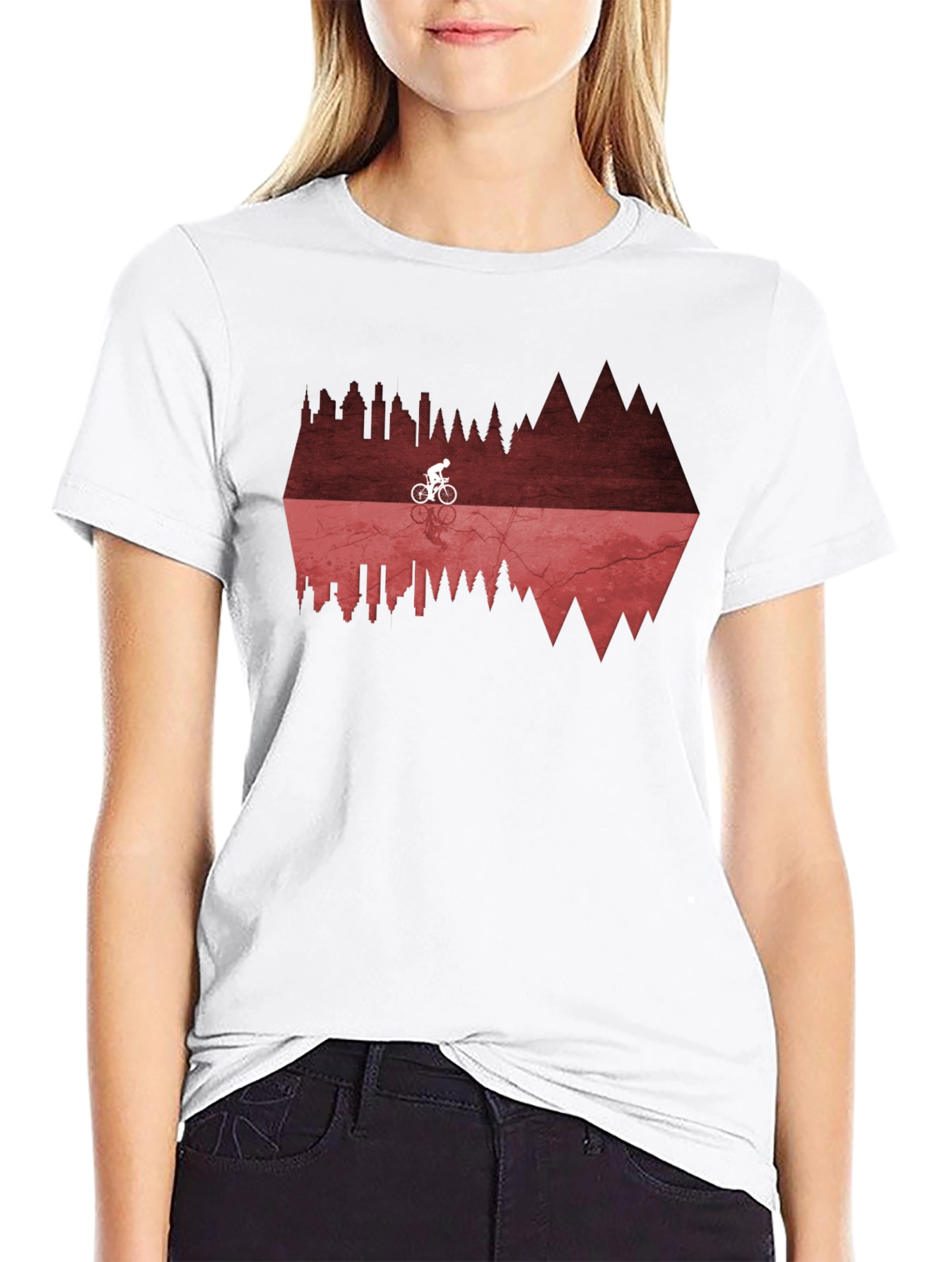 Bikers Reflection Graphic Tee - Black