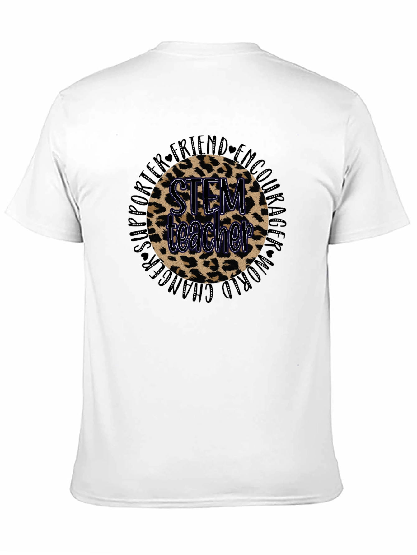 STEM Teacher Leopard Print Graphic Tee