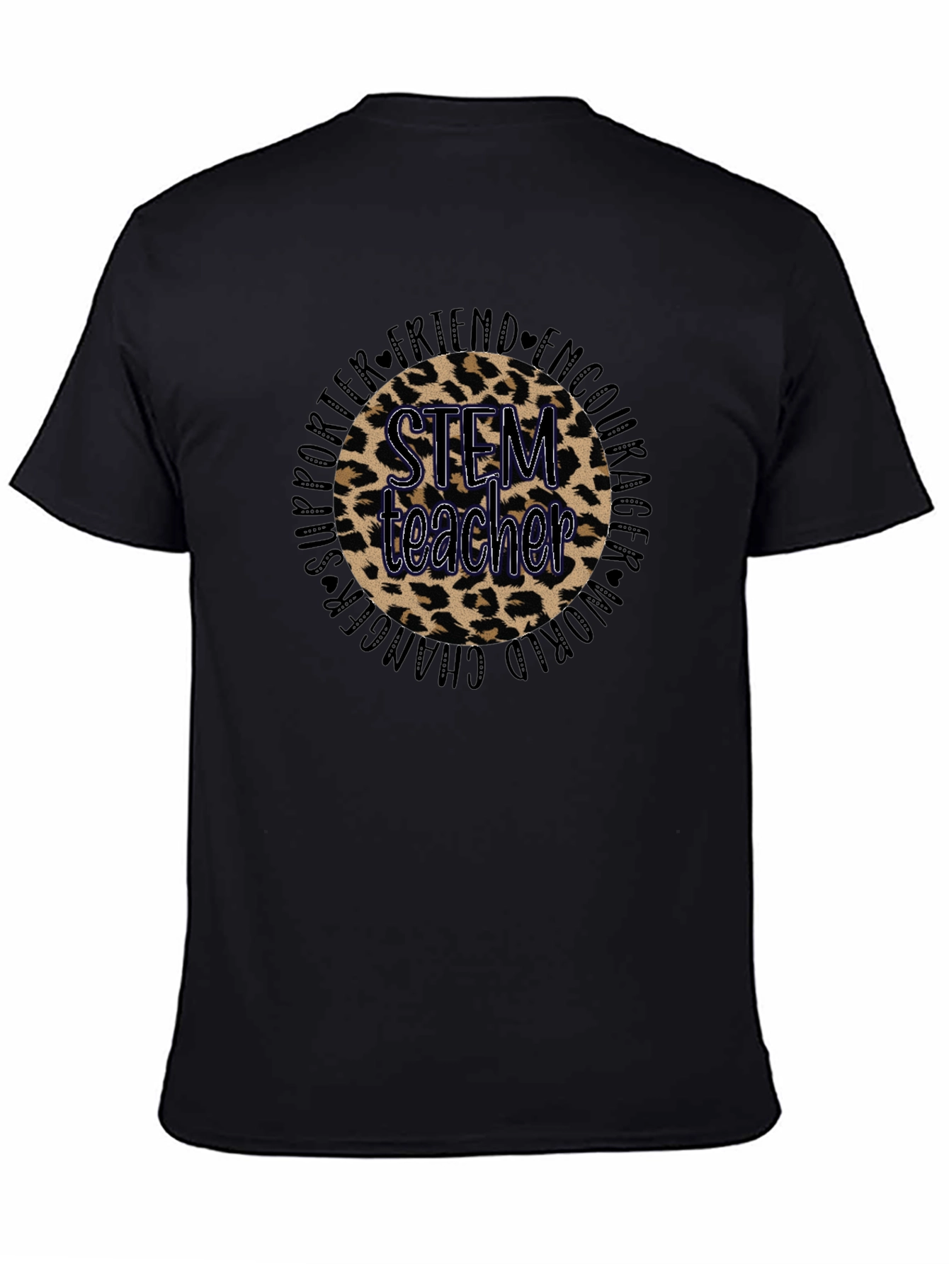 STEM Teacher Leopard Print Graphic Tee