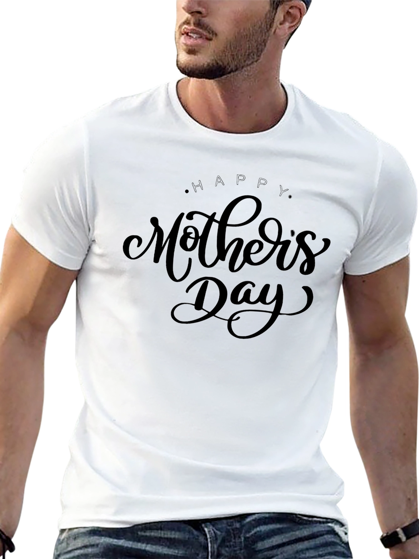 Happy Mothers Day Black T-Shirt