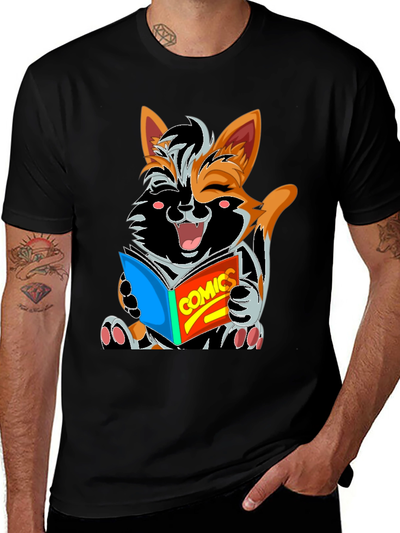 Funny Comic Book Fox T-Shirt