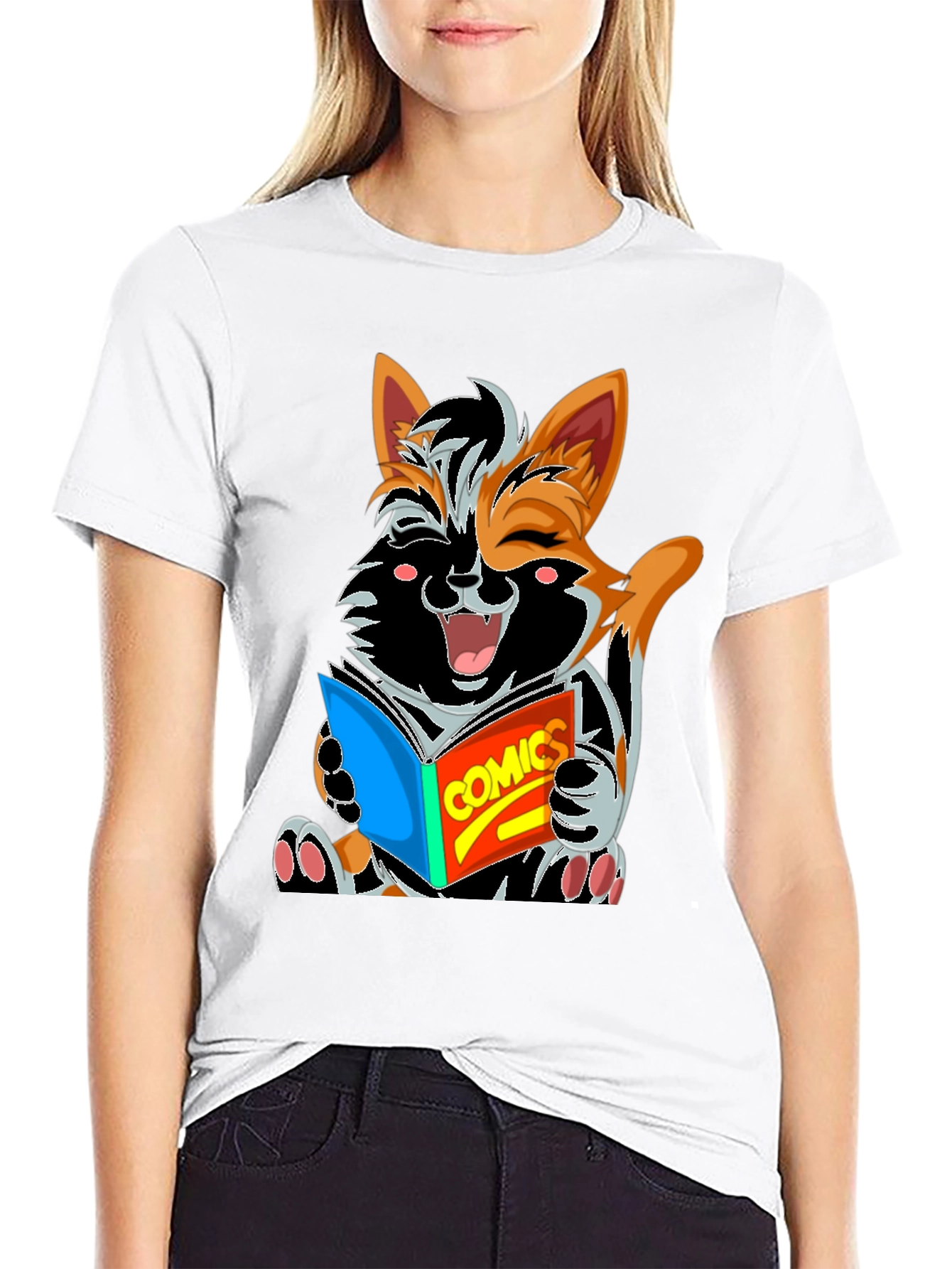 Funny Comic Book Fox T-Shirt