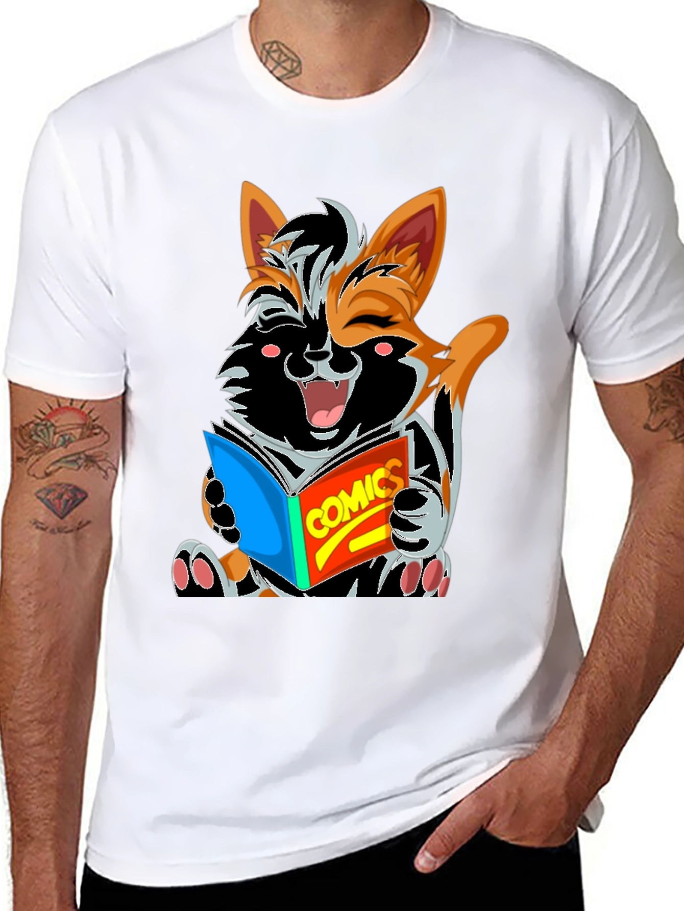 Funny Comic Book Fox T-Shirt