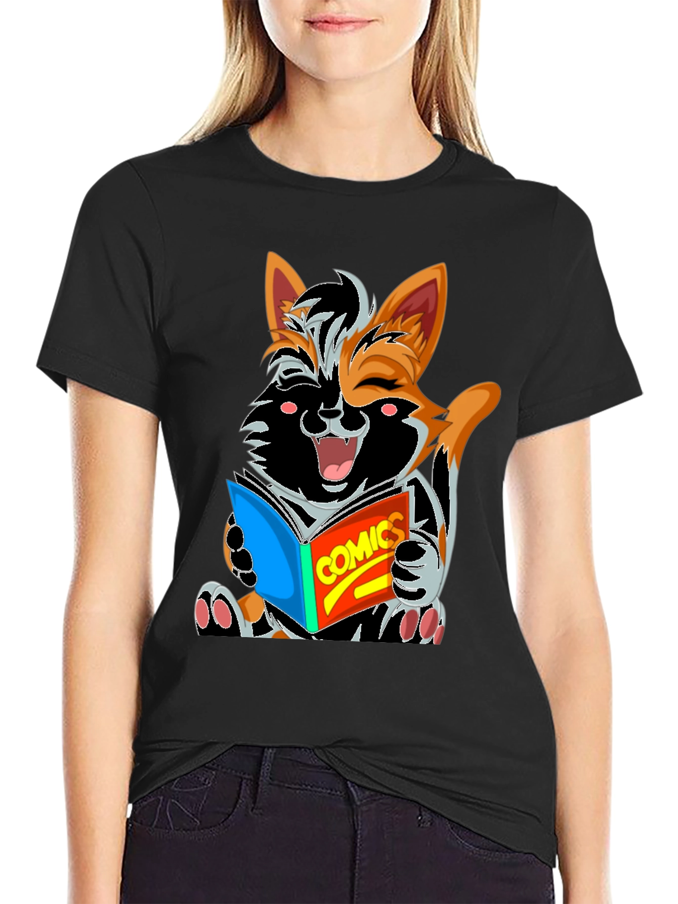 Funny Comic Book Fox T-Shirt