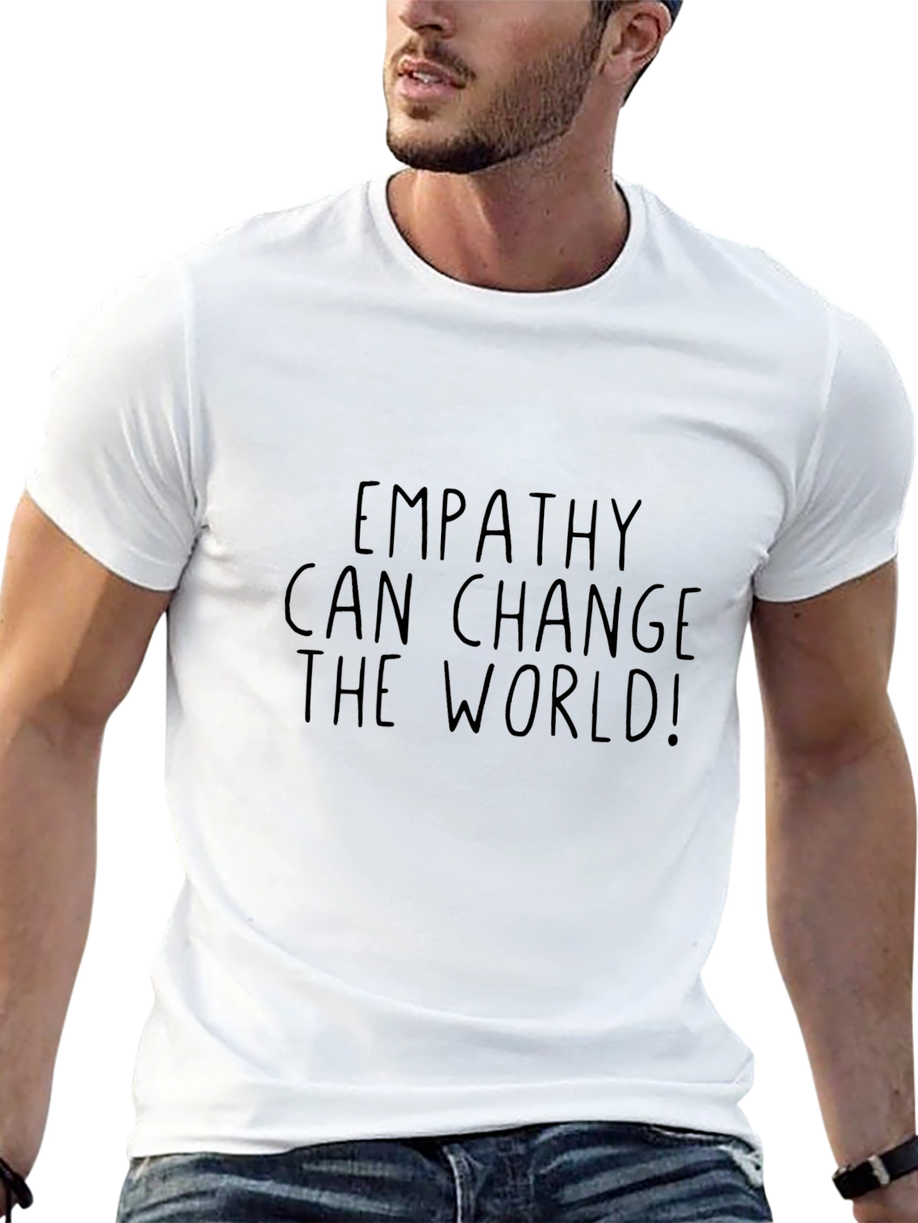 Empathy Can Change The World Black Tee Shirt