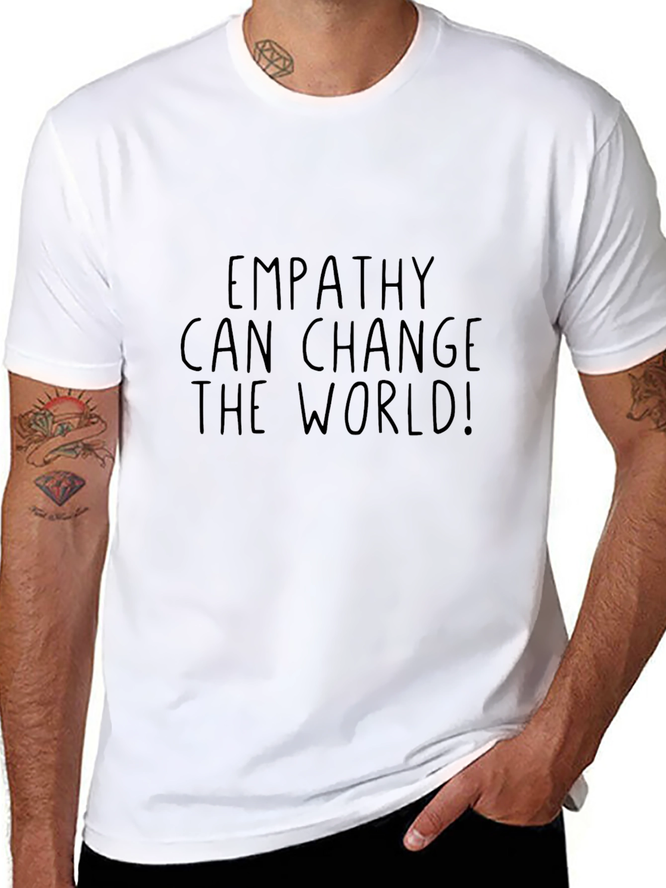 Empathy Can Change The World Black Tee Shirt