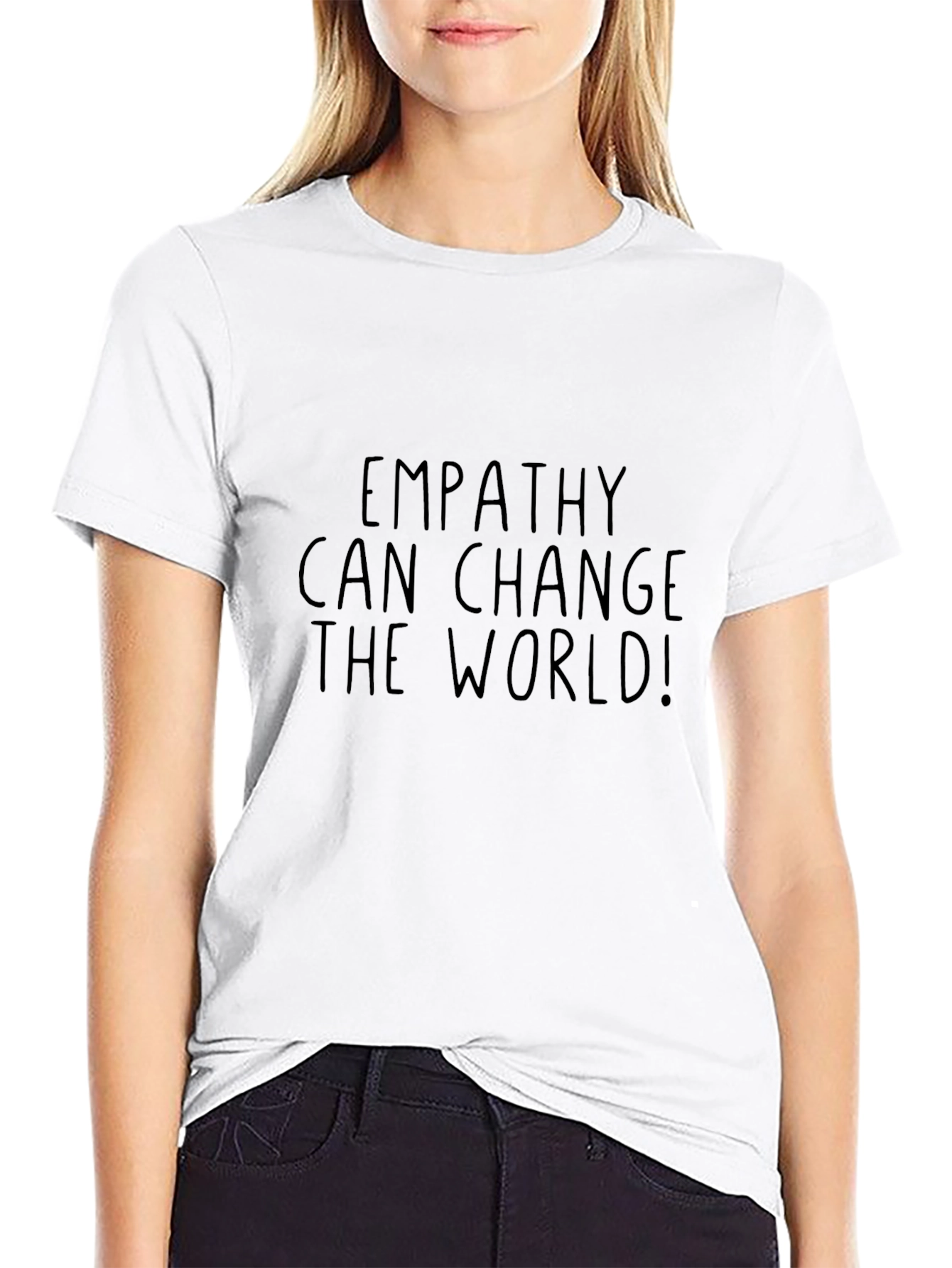 Empathy Can Change The World Black Tee Shirt