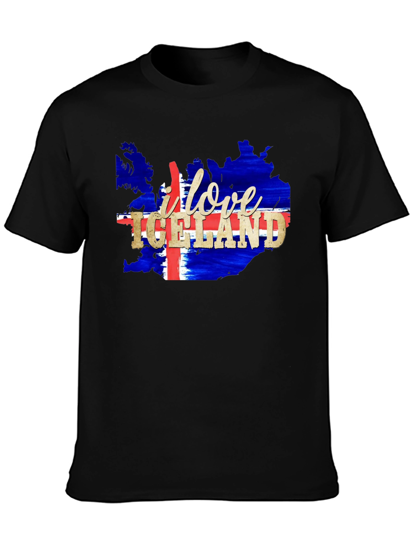 I Love Iceland Map T-Shirt