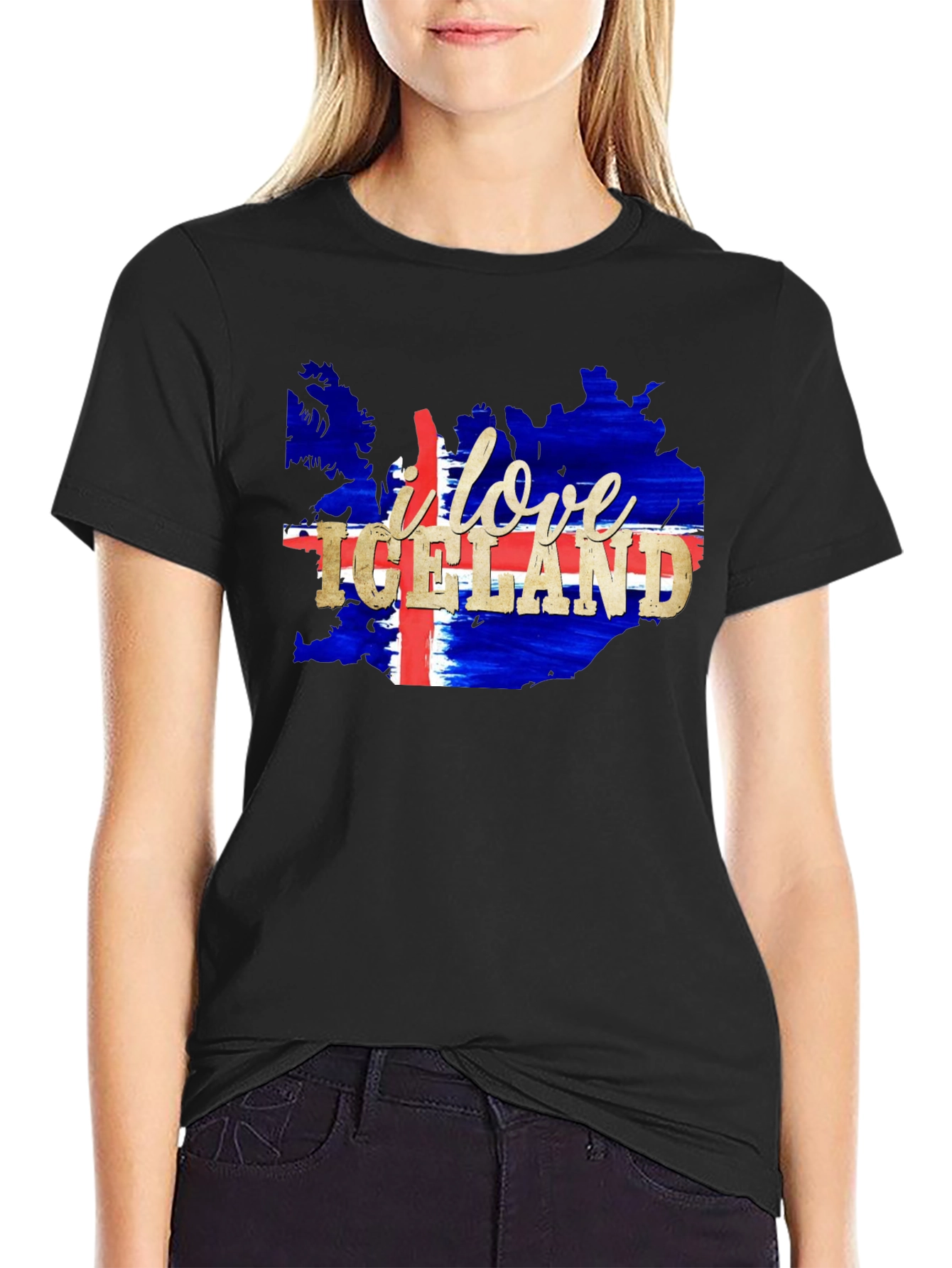 I Love Iceland Map T-Shirt
