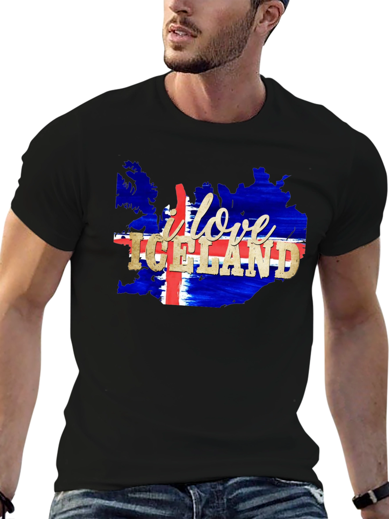 I Love Iceland Map T-Shirt