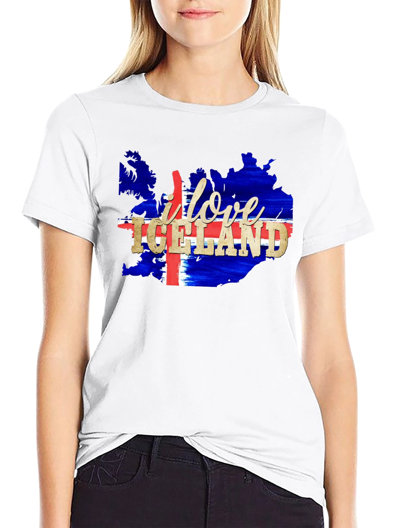 I Love Iceland Map T-Shirt