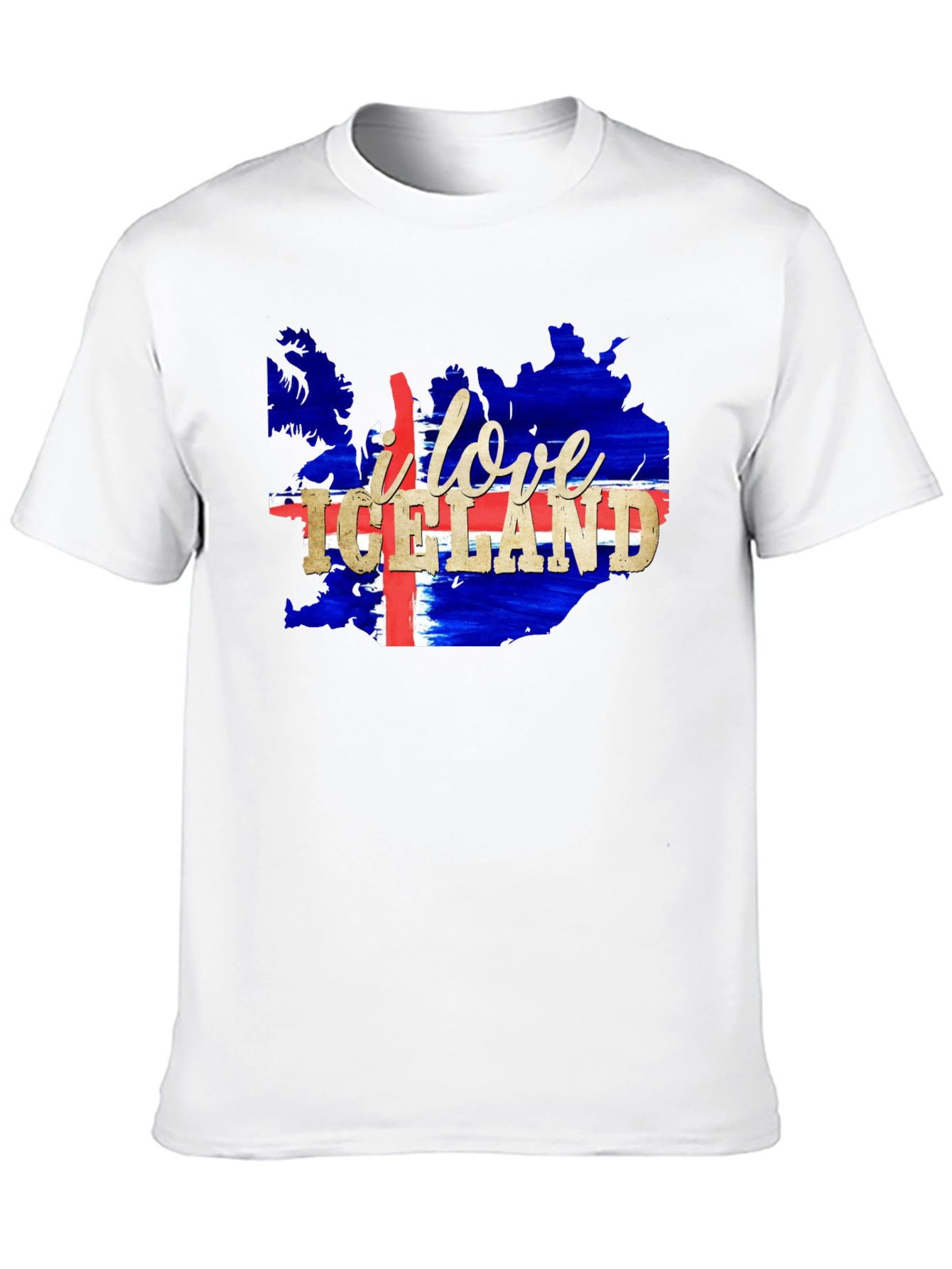 I Love Iceland Map T-Shirt