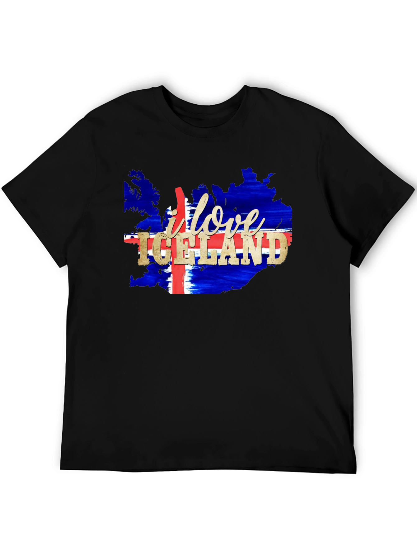 I Love Iceland Map T-Shirt