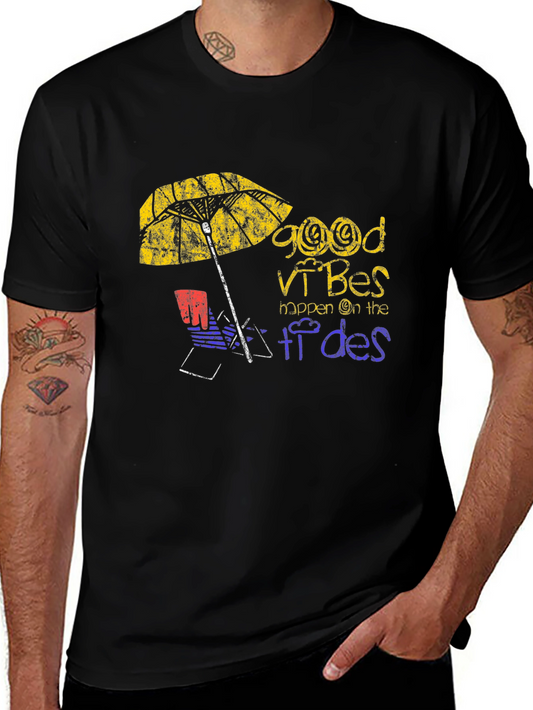 Good Vibes Beach T-Shirt - Relaxed Summer Style