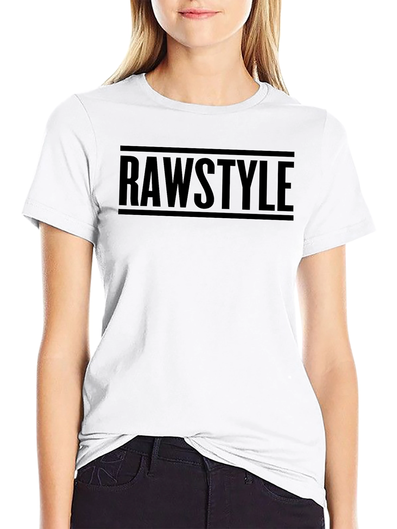 RAWSTYLE Bold Graphic Print T-Shirt - Black