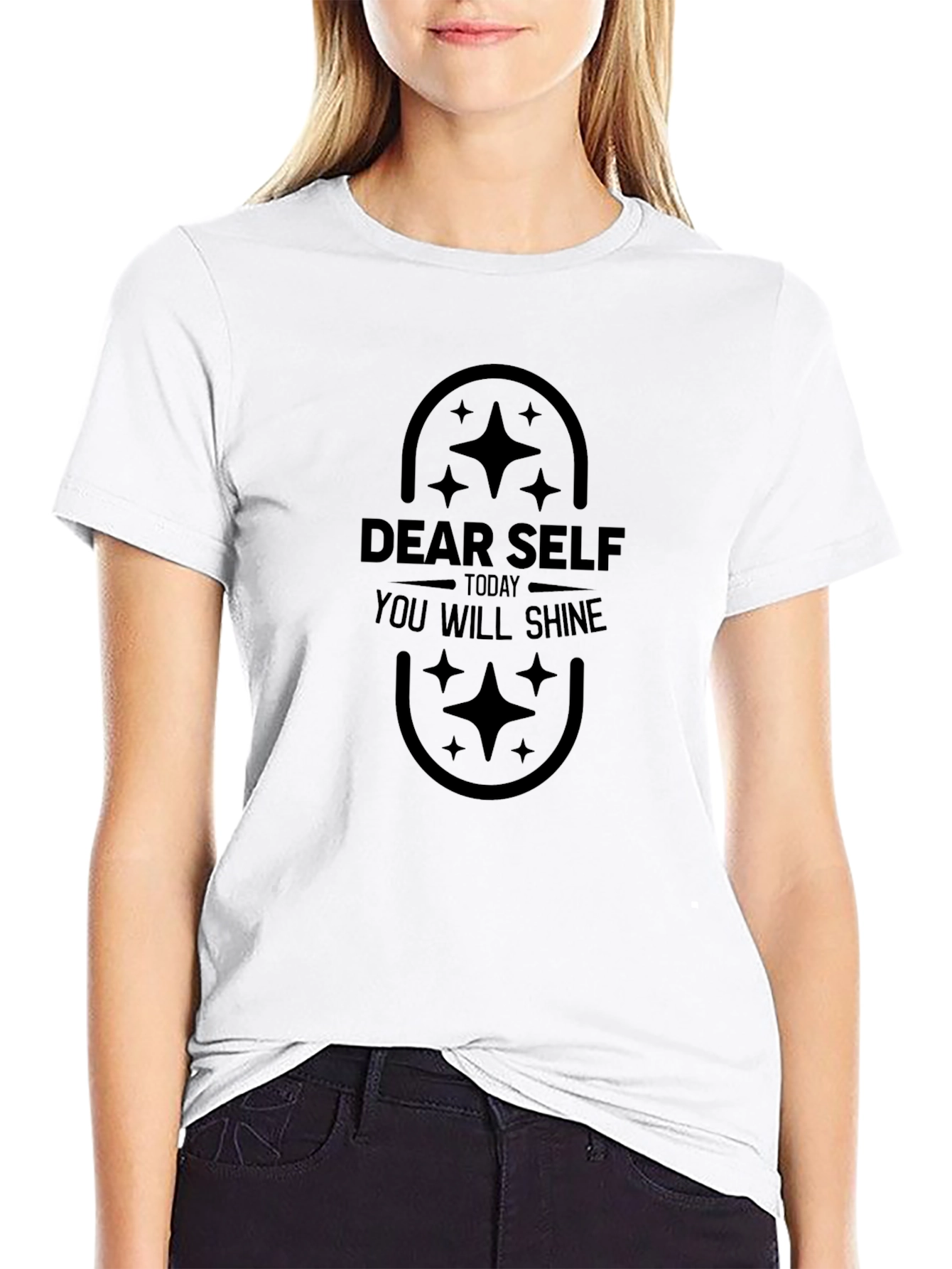 Dear Self Shine Graphic Tee - Black Unisex T-Shirt