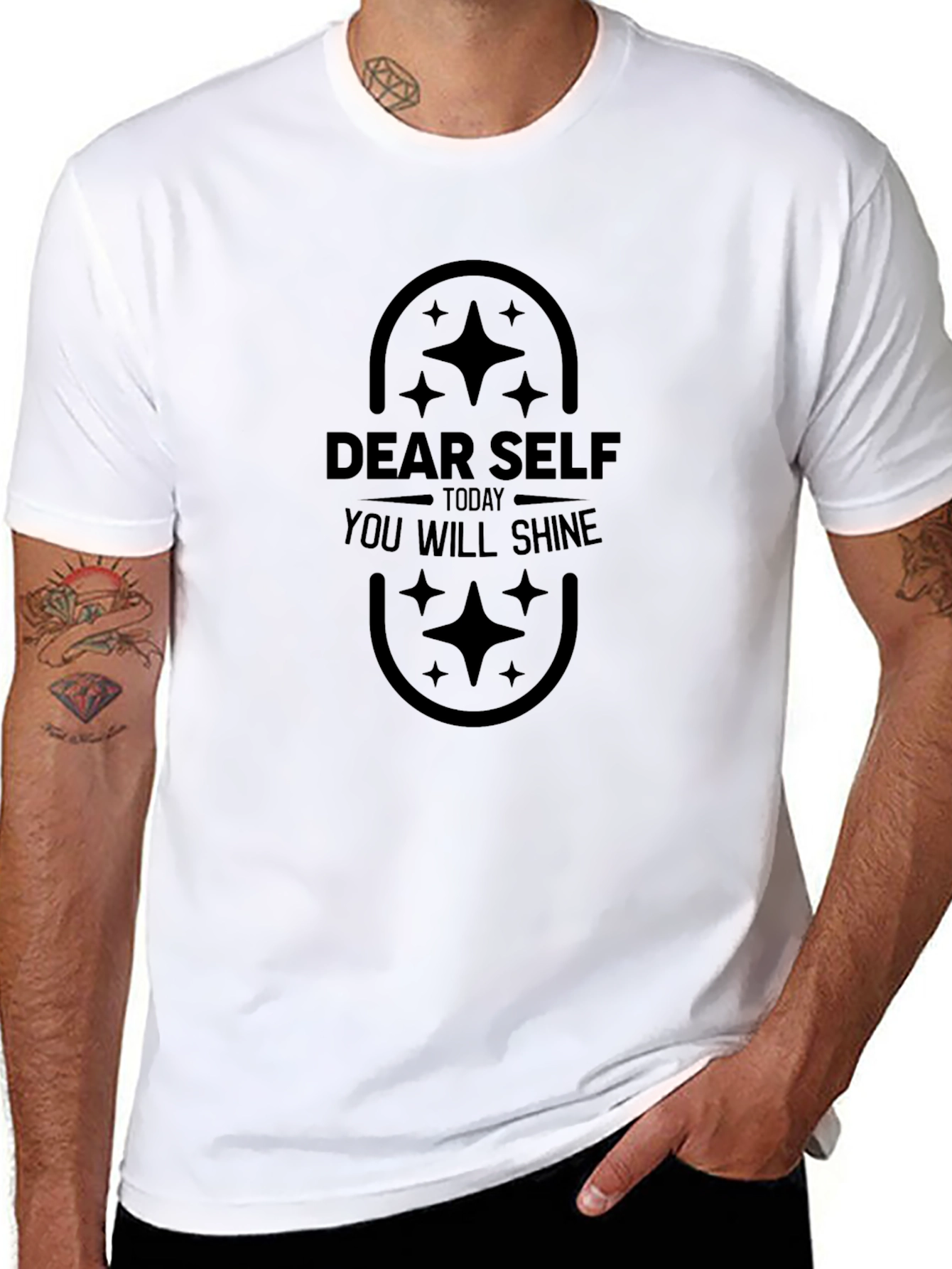 Dear Self Shine Graphic Tee - Black Unisex T-Shirt