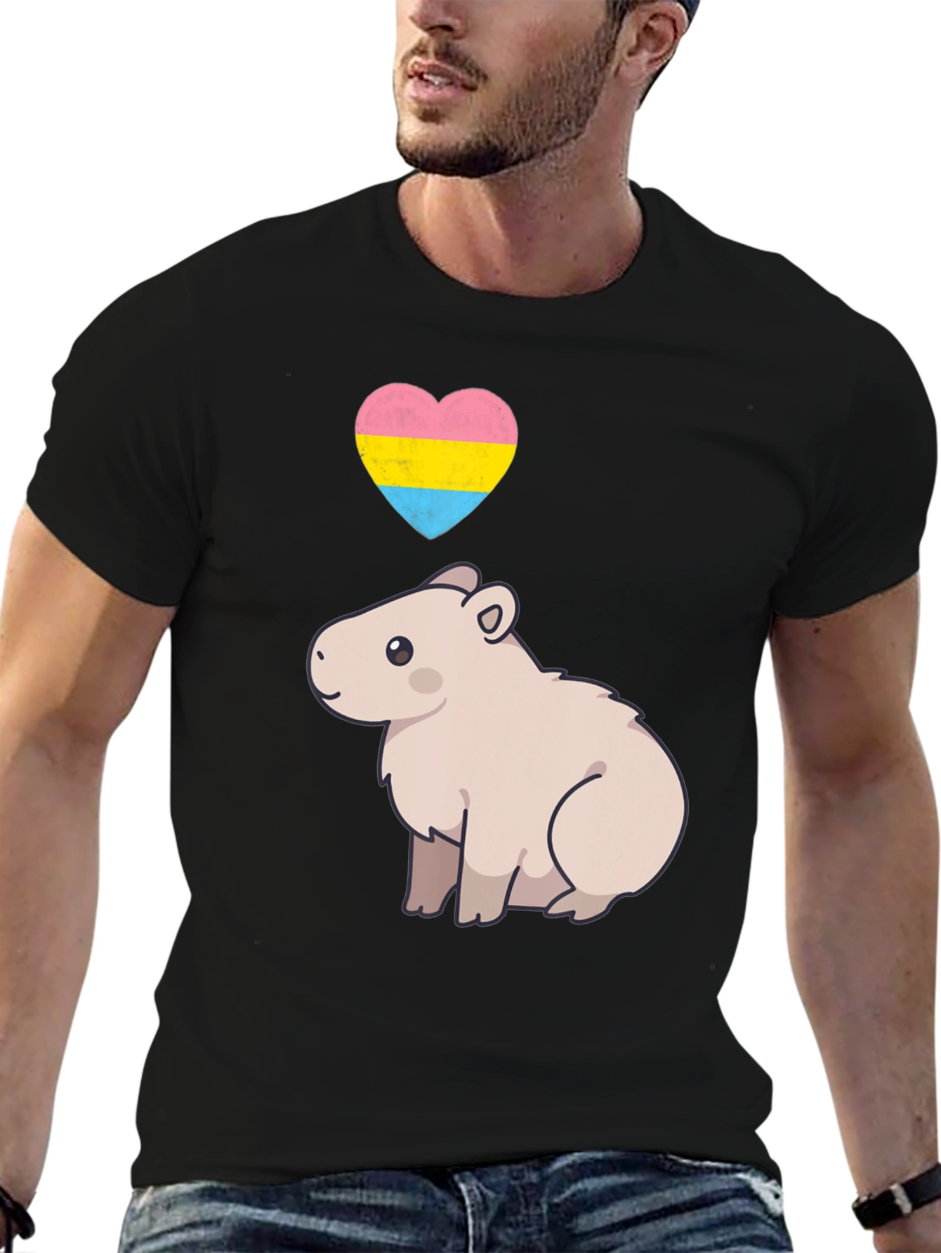 Cute Pan Pride Capybara T-Shirt