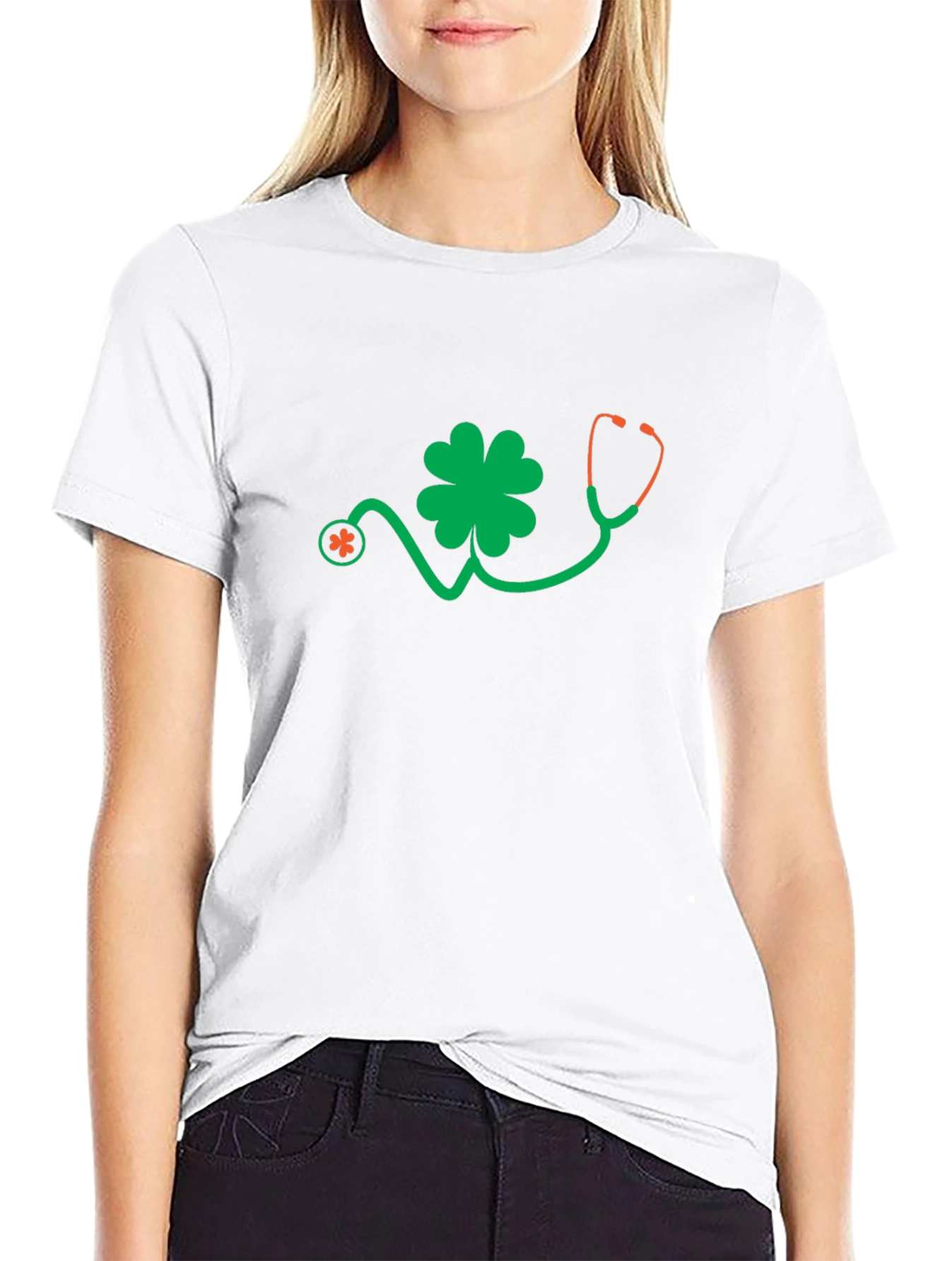 Lucky Doctor Stethoscope Clover T-Shirt
