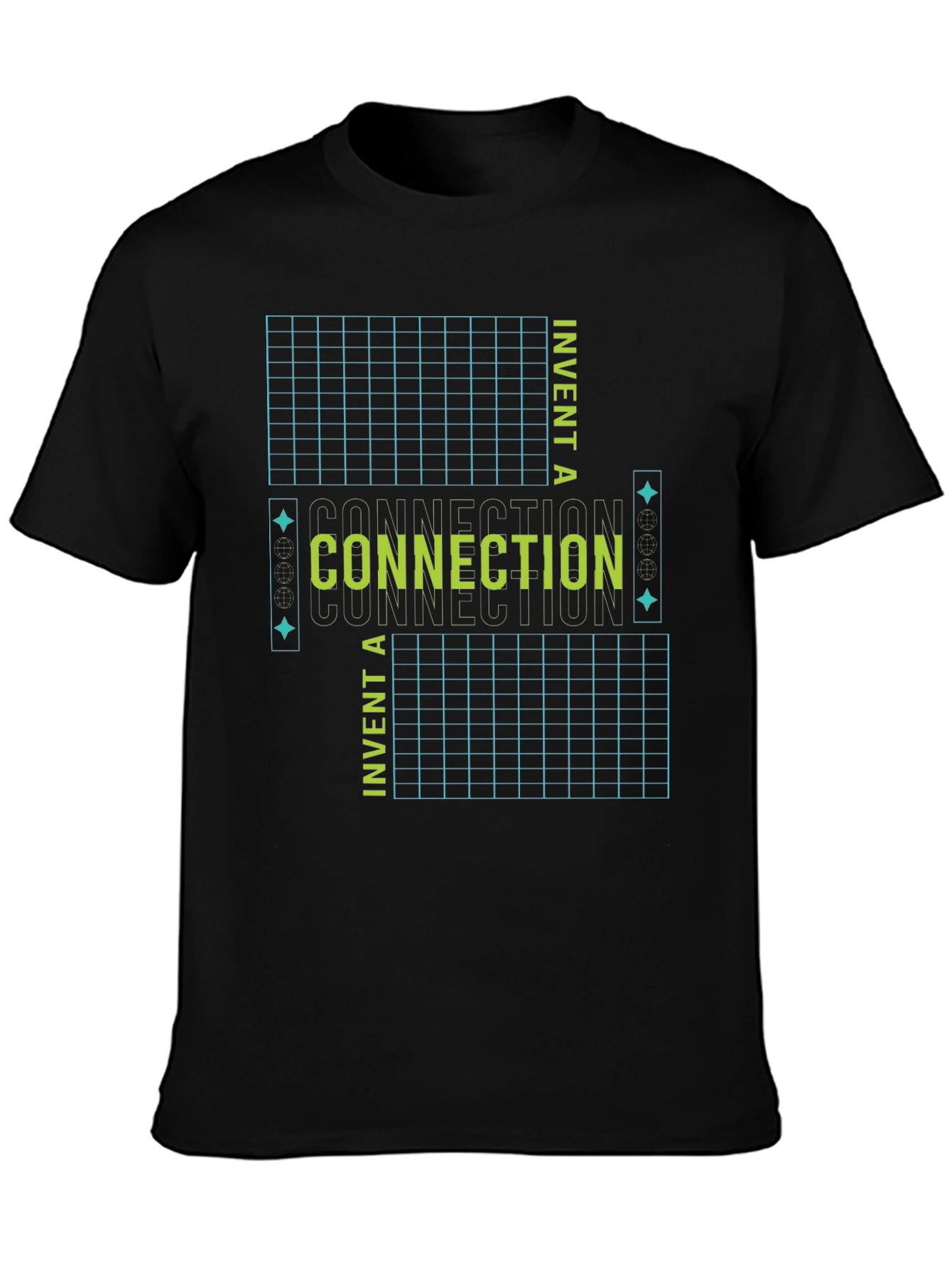 Connection Invent Tee - Black Graphic T-Shirt