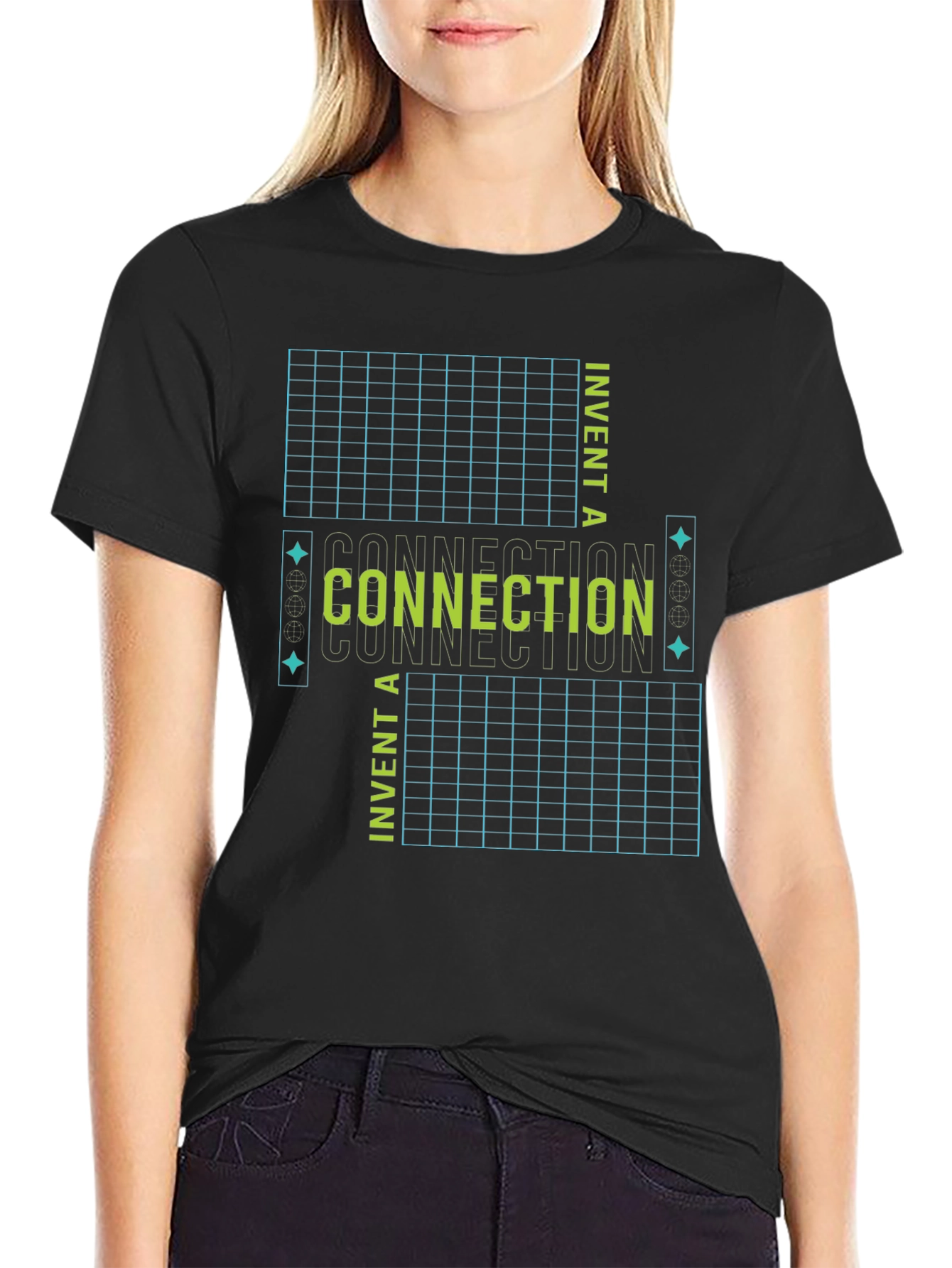 Connection Invent Tee - Black Graphic T-Shirt