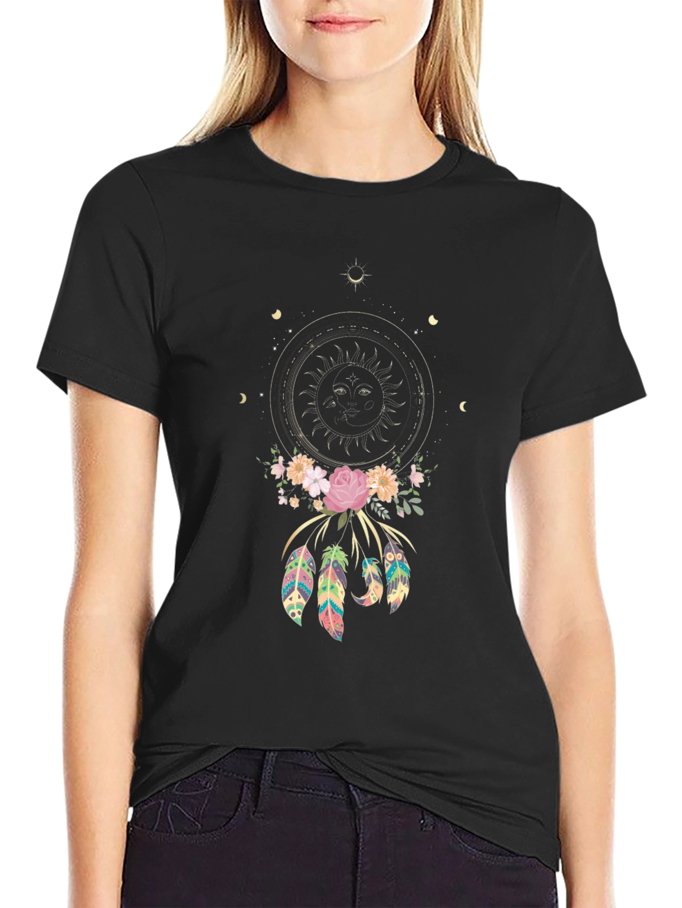 Dreamcatcher Graphic Tee - Boho Style