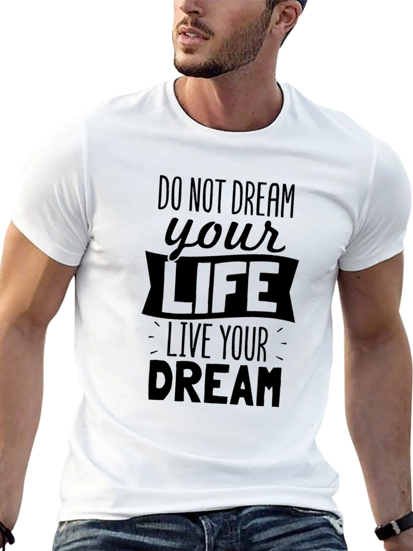 Inspiring Black T-Shirt: Live Your Dream