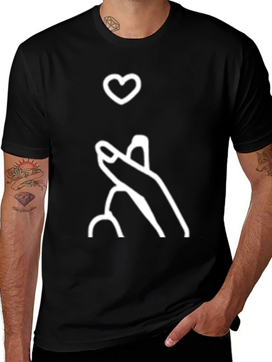 Heart Gesture Graphic Tee - Express Your Love!