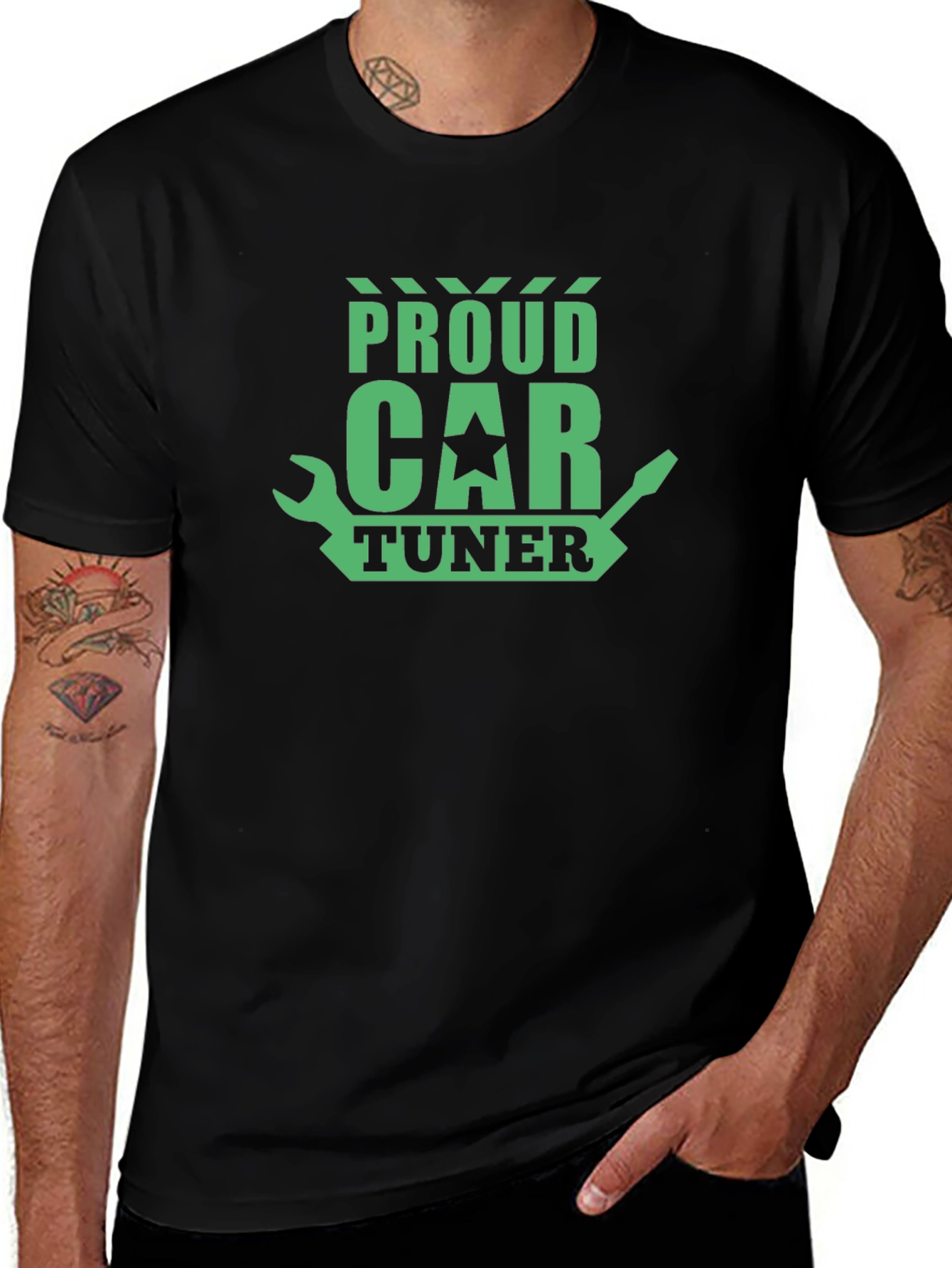 Proud Car Tuner Black T-Shirt