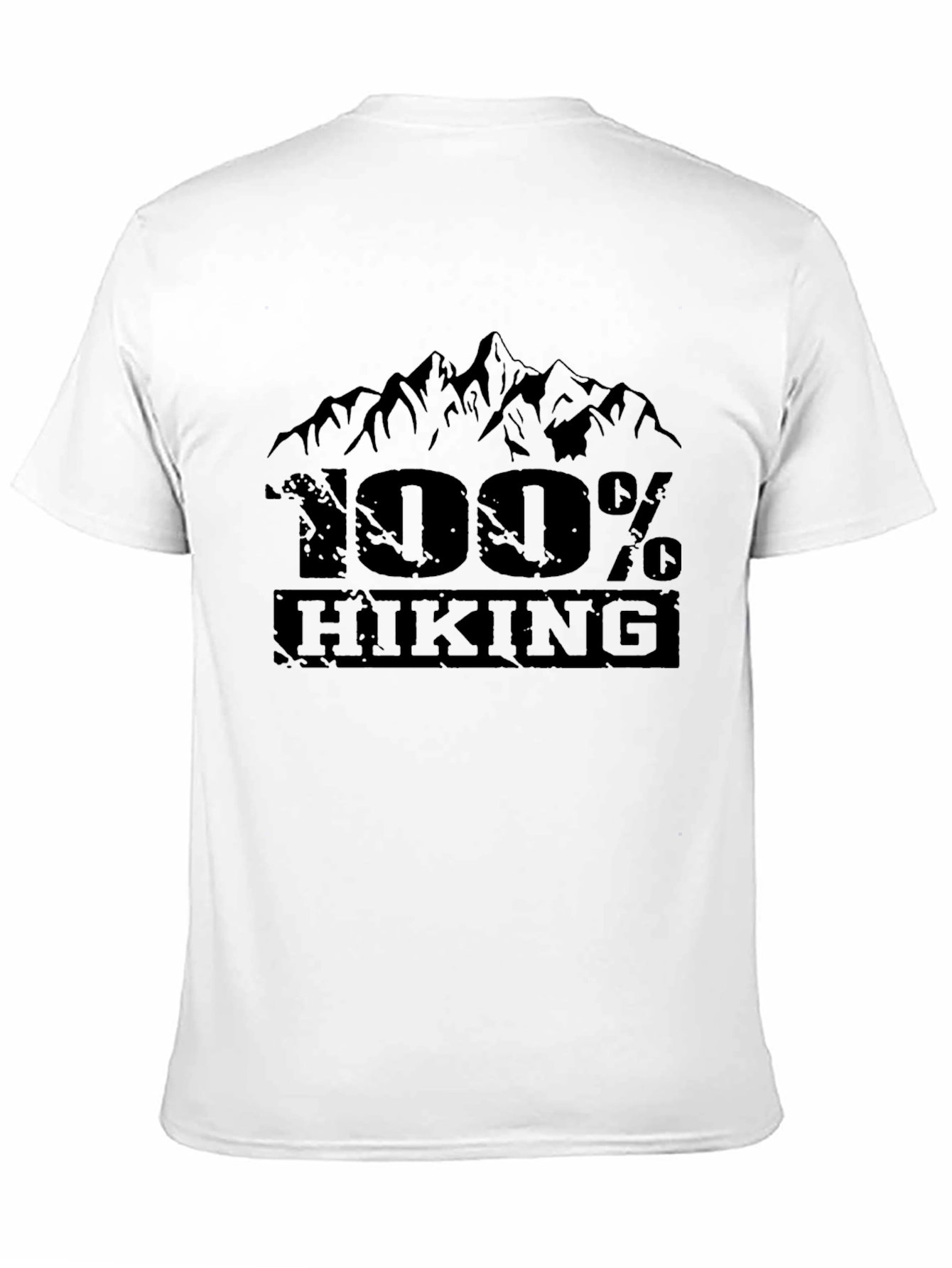 100% Hiking Graphic Tee - Black Mountain Design