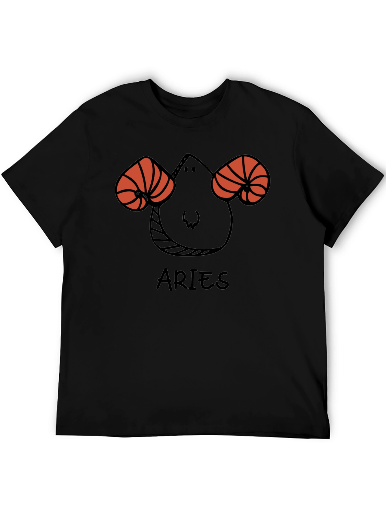 Aries Zodiac Black T-Shirt Horoscope Tee