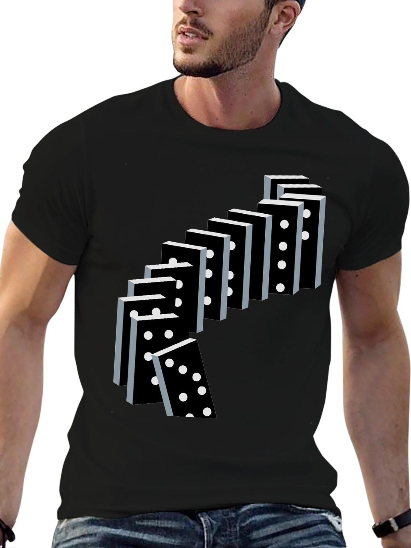 Domino Effect Graphic Tee - Casual Cool T-Shirt