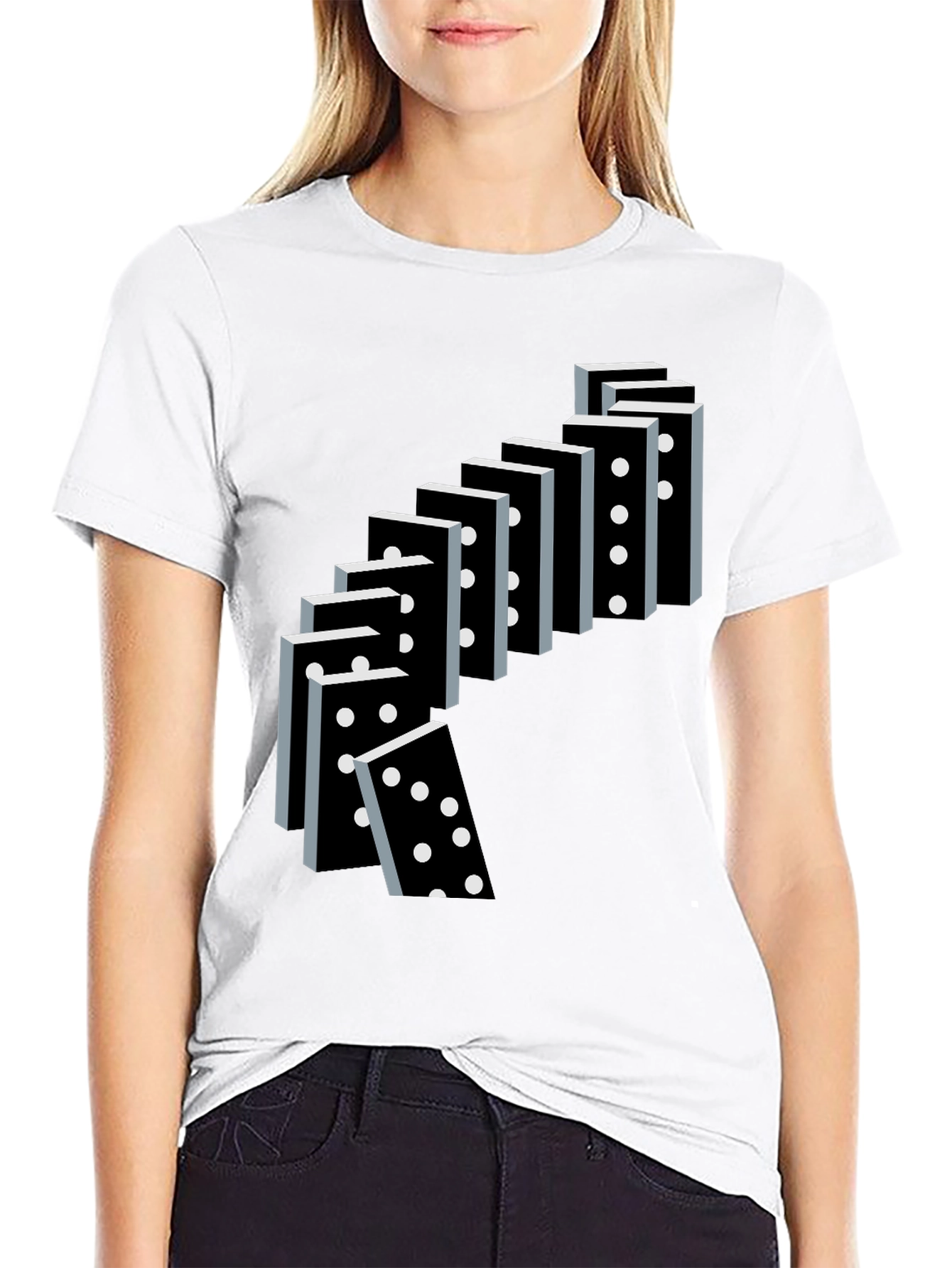 Domino Effect Graphic Tee - Casual Cool T-Shirt