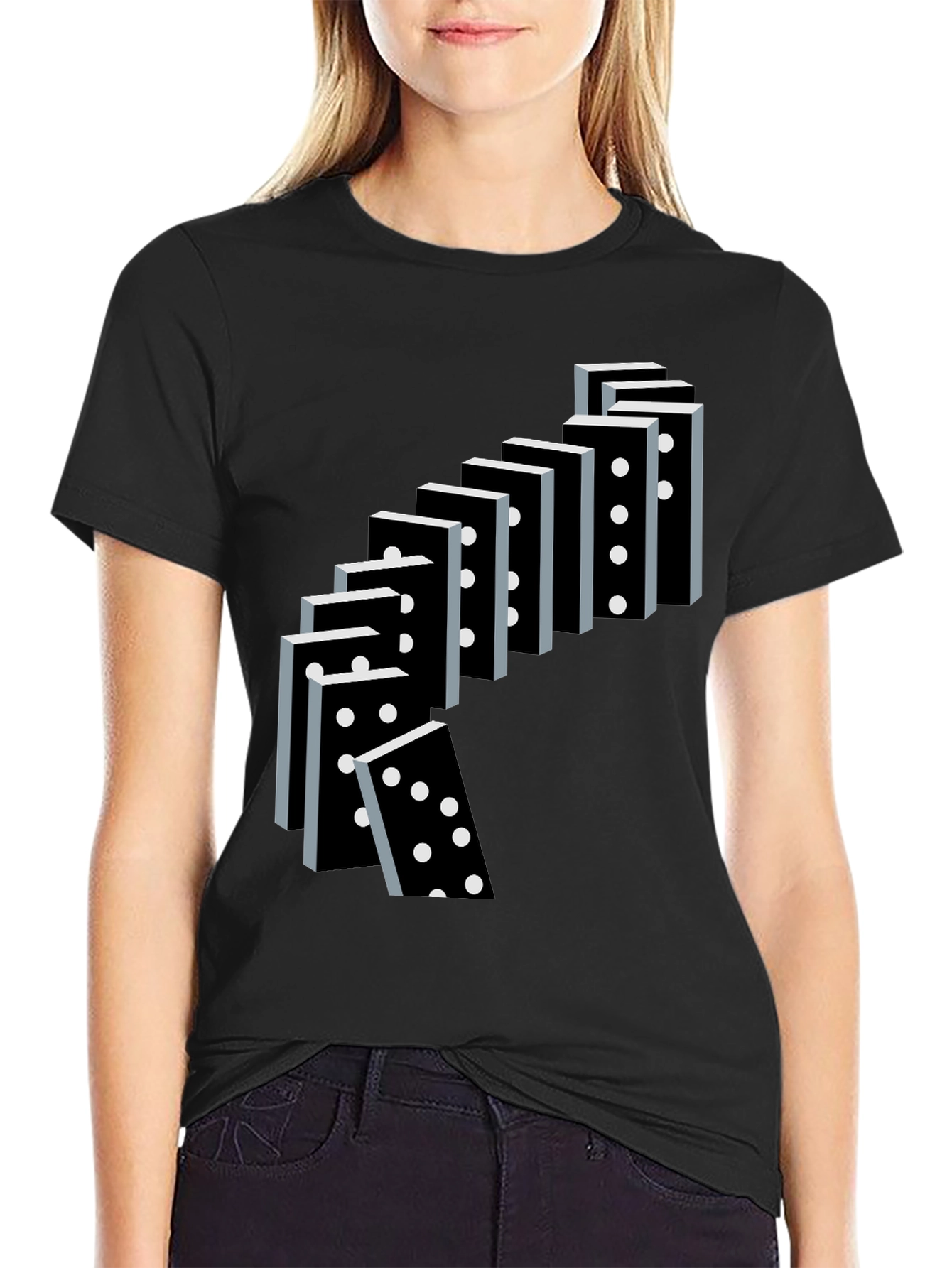 Domino Effect Graphic Tee - Casual Cool T-Shirt