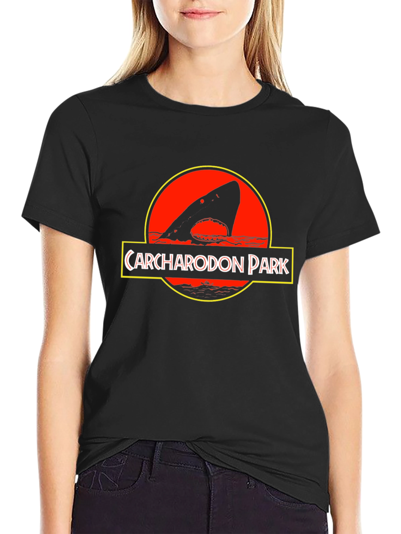 Carcharodon Park Graphic T-Shirt - Shark Parody Tee