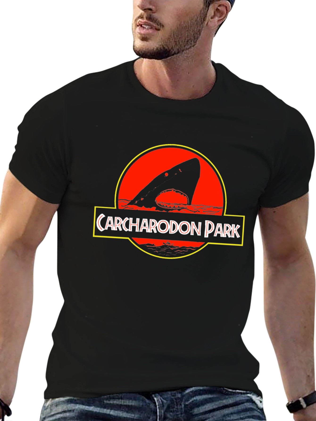 Carcharodon Park Graphic T-Shirt - Shark Parody Tee