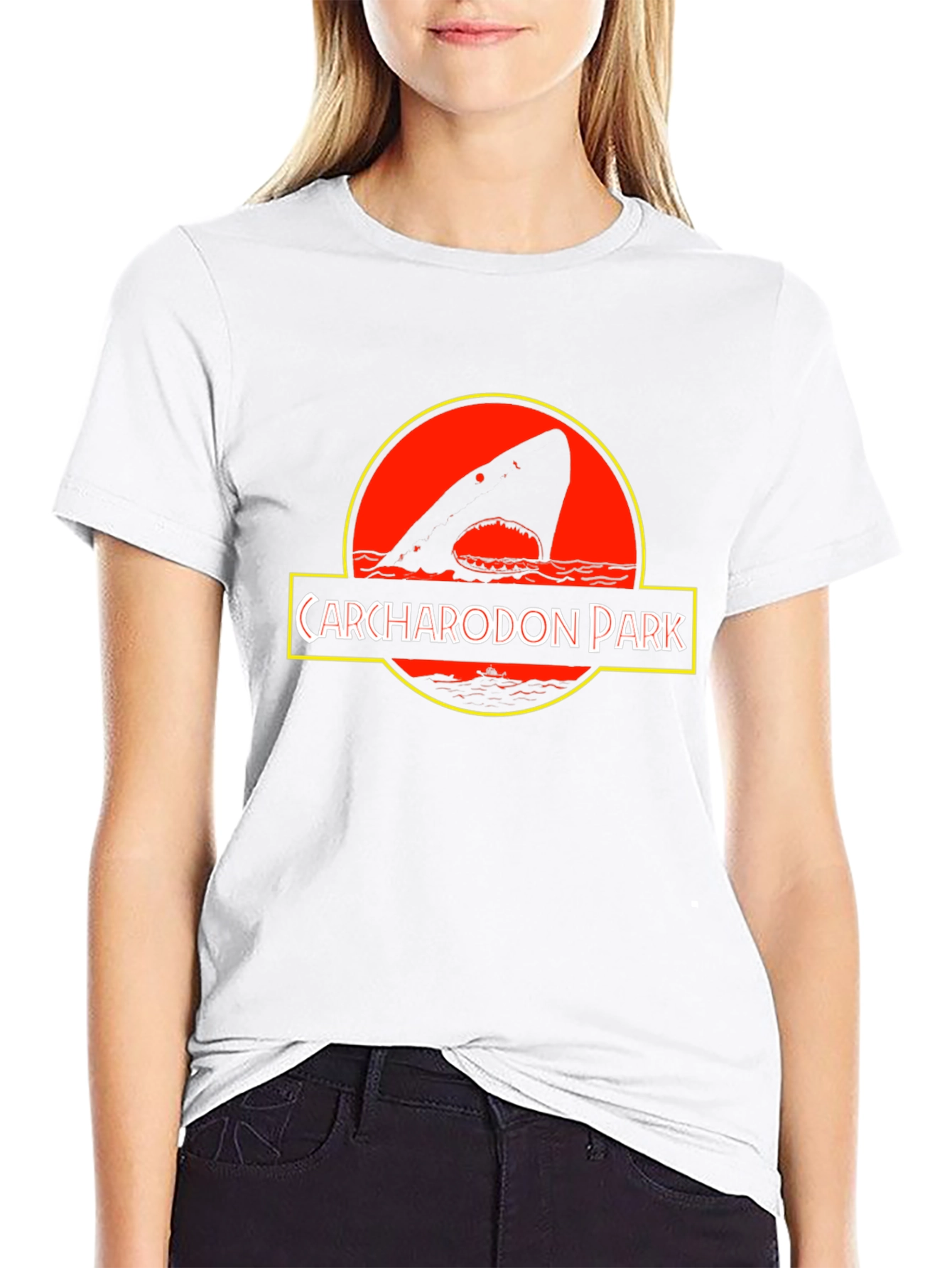 Carcharodon Park Graphic T-Shirt - Shark Parody Tee