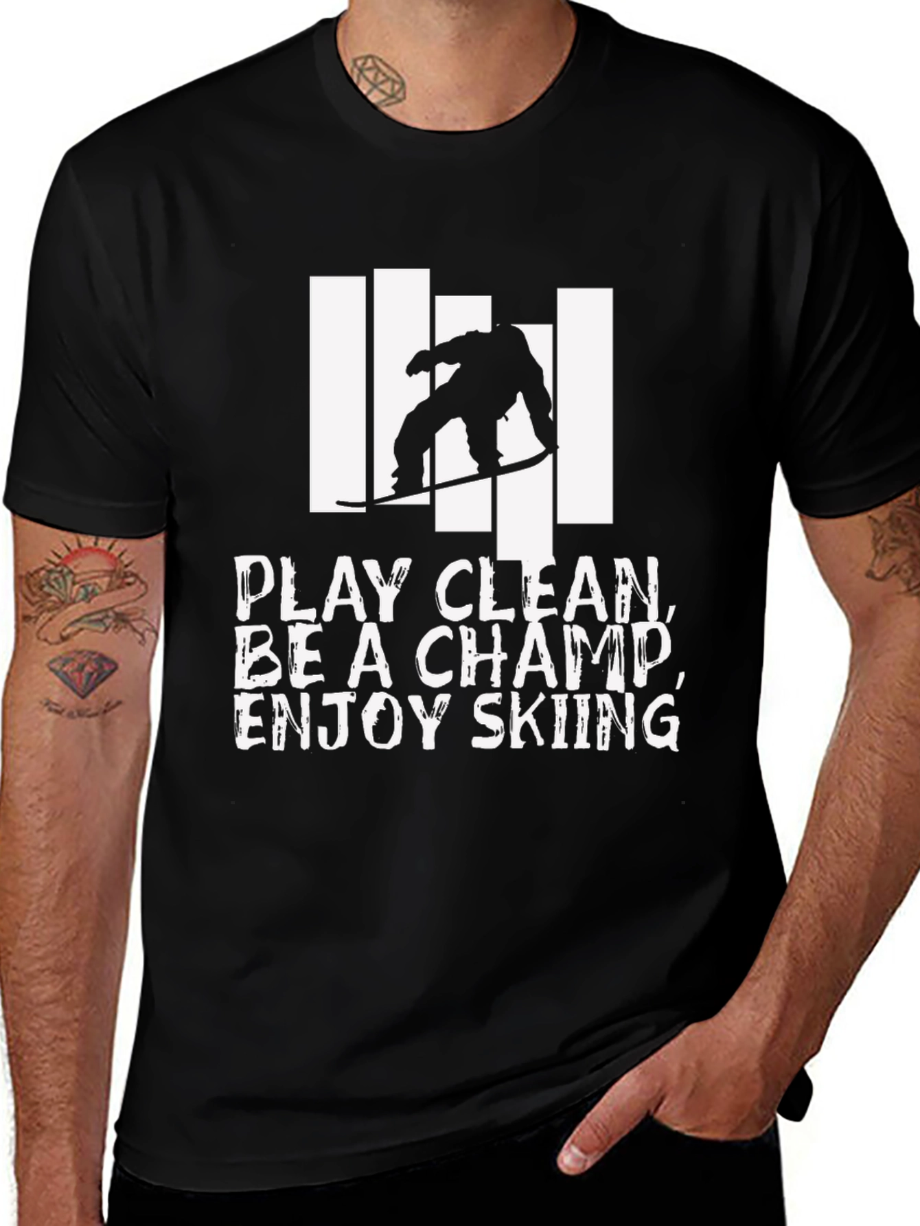 Skiing Champ Graphic Tee